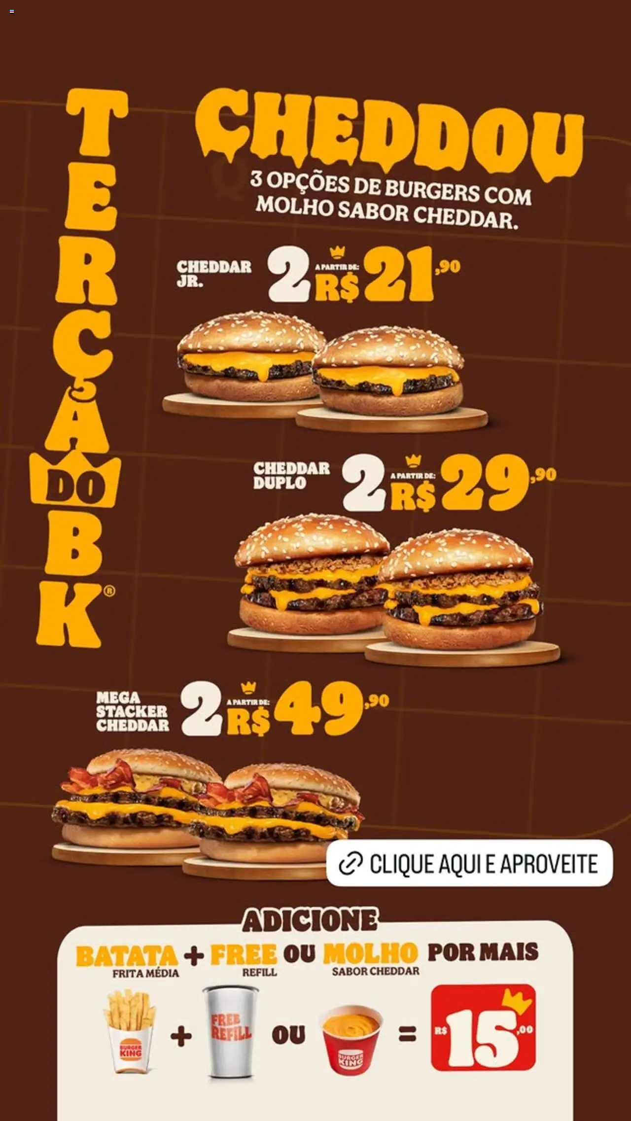 Burger King Folheto - válido de 07.08.2025 | Página: 18 | Produtos: Cheddar, Batata