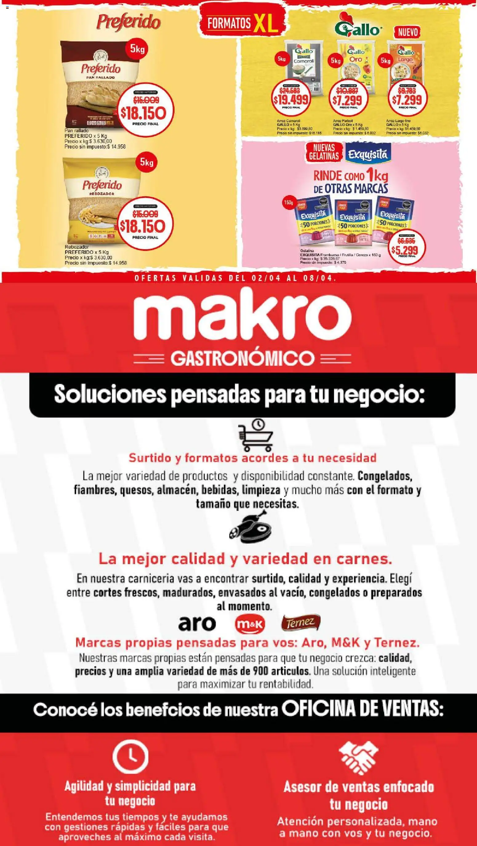 Makro Ofertas Gastronómico │ válido desde el 02.04.2026 | Página: 5 | Productos: Pan, Arroz, Té, Pan rallado