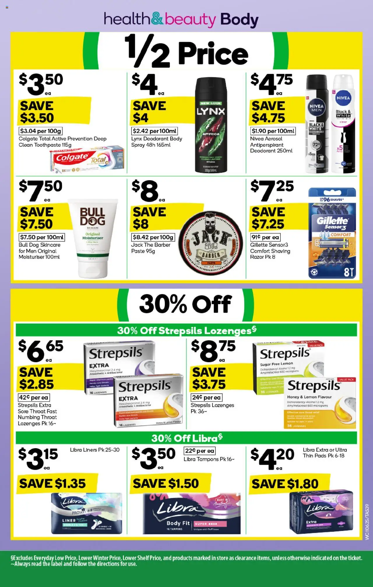 Woolworths catalogue - valid from 11.06.2025 | Page: 39 | Products: Antiperspirant, Toothpaste, Sugar, Tampons