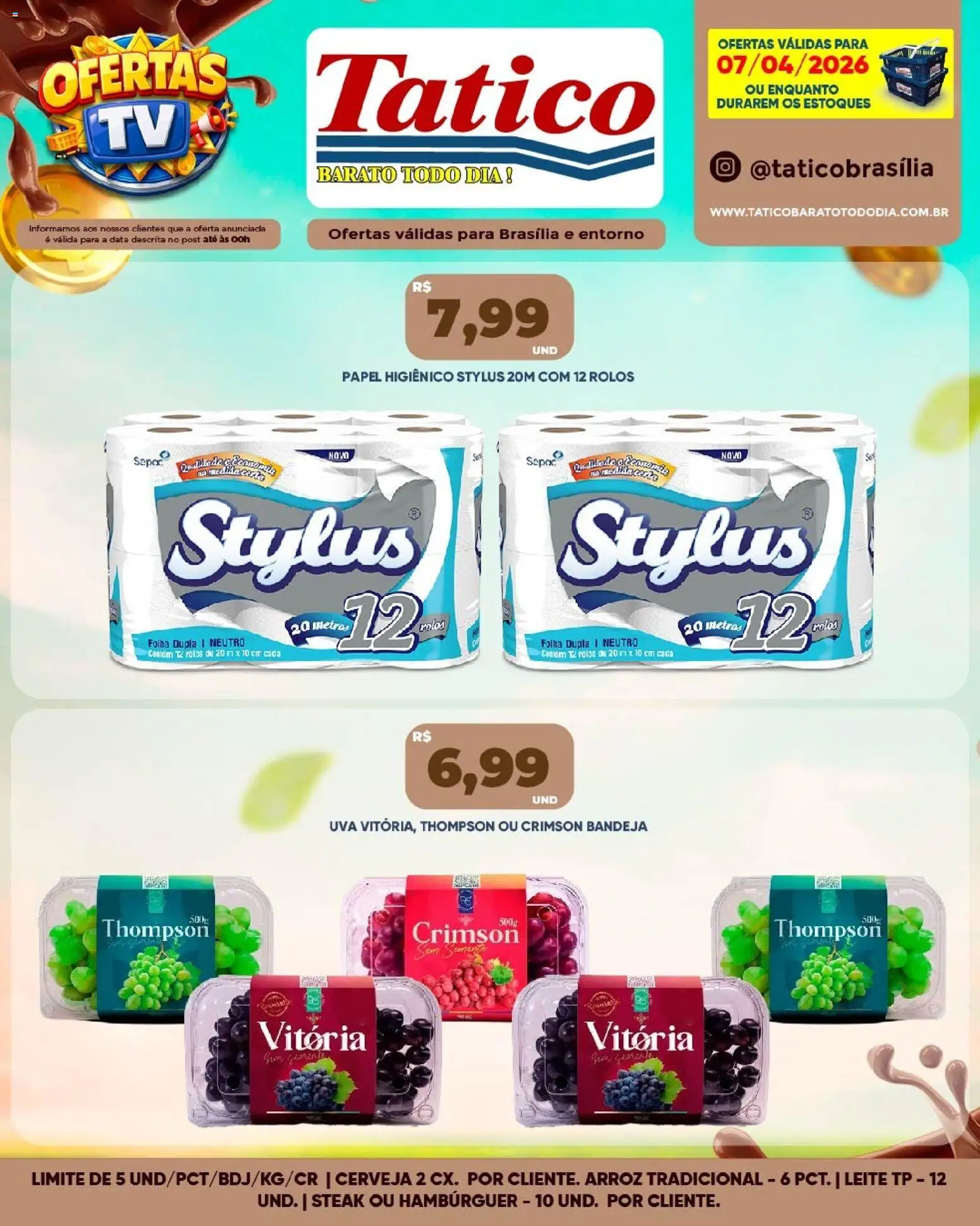 Tatico Folheto - válido de 08.04.2026 | Página: 27 | Produtos: Cerveja, Arroz, Bandeja, Papel higiênico