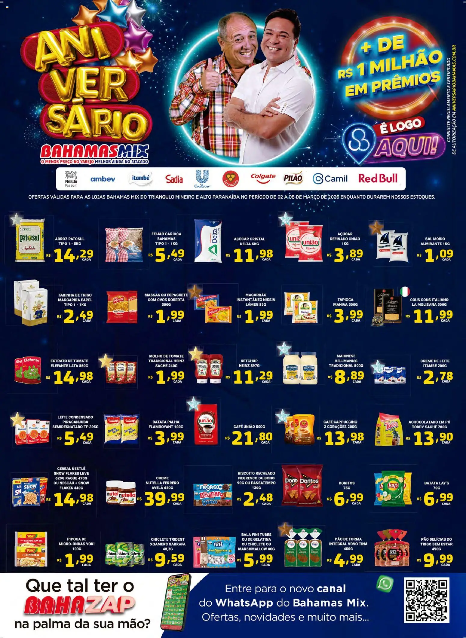 Bahamas Mix Folheto - válido de 02.03.2026 | Página: 1 | Produtos: Nescau, Ketchup, Creme de leite, Sal