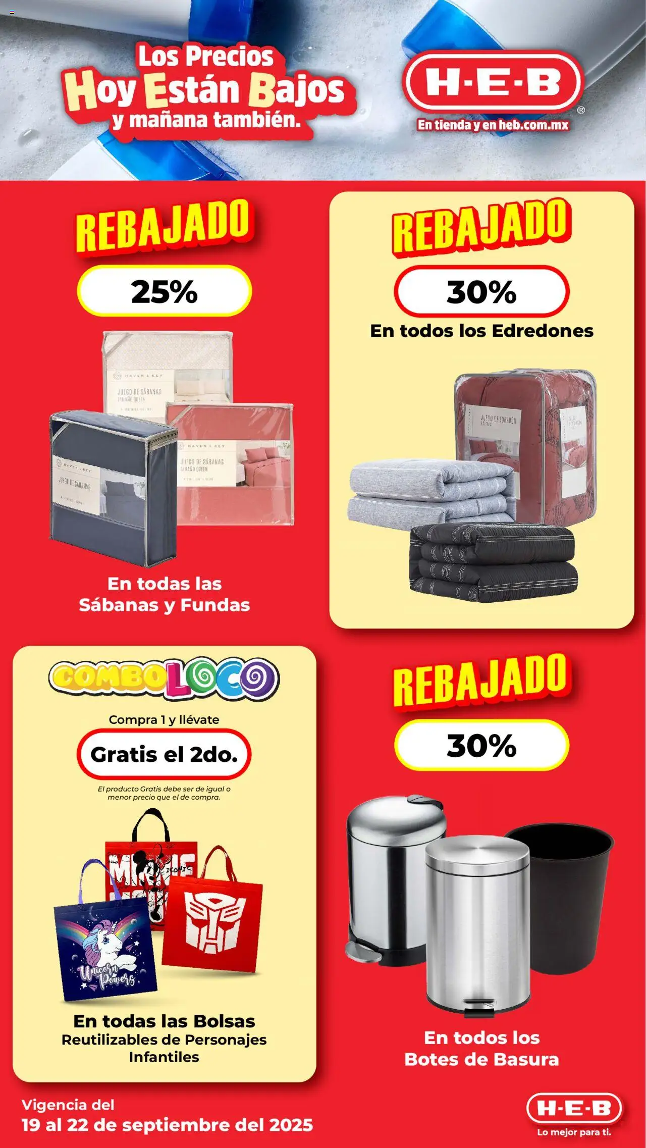 Nuevas ofertas de H-E-B válidas en toda la República Mexicana desde el 19.09.2025. ¡Encuentra las mejores ofertas en H-E-B - Folleto! | Página: 8 | Productos: Juego, Sabanas