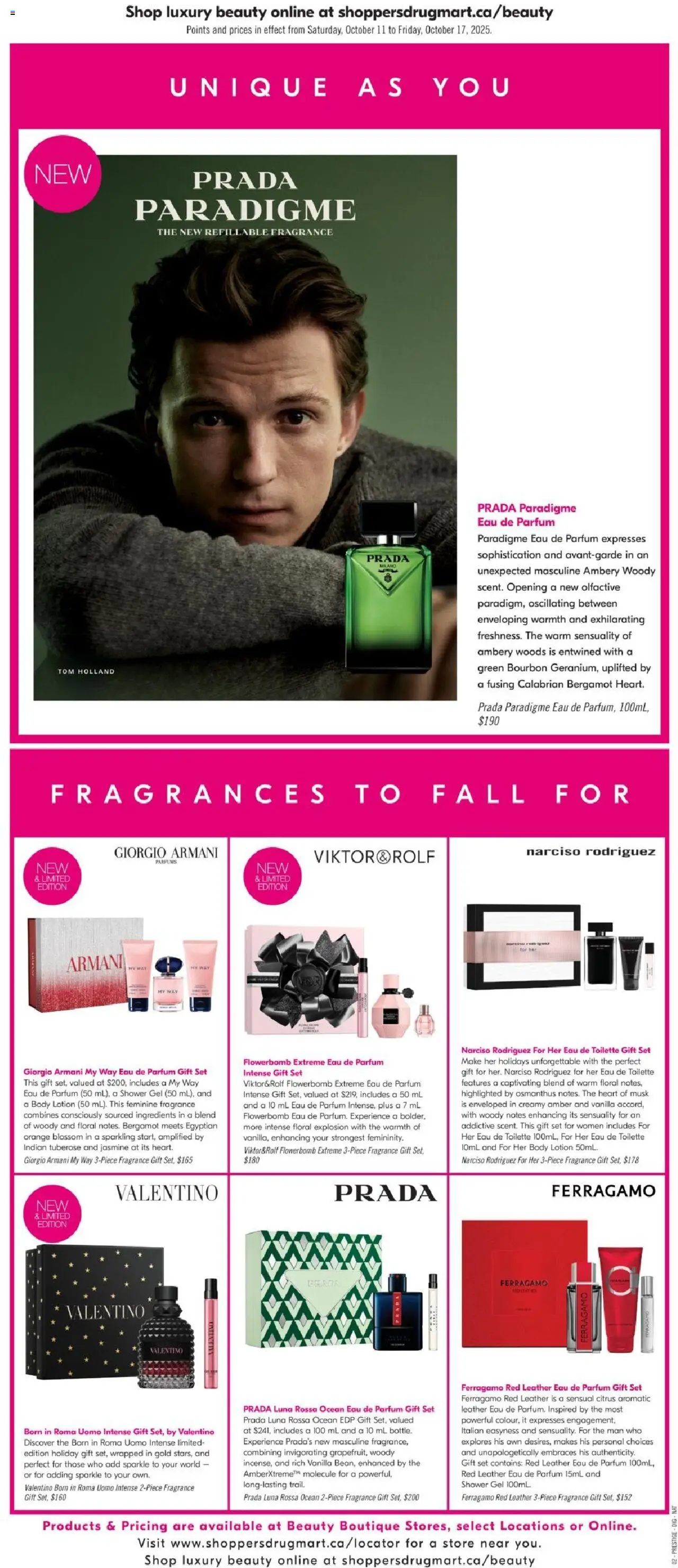 Shoppers flyer valid from 11.10.2025 | Page: 10 | Products: Bourbon, Fragrance, Body lotion, Shower