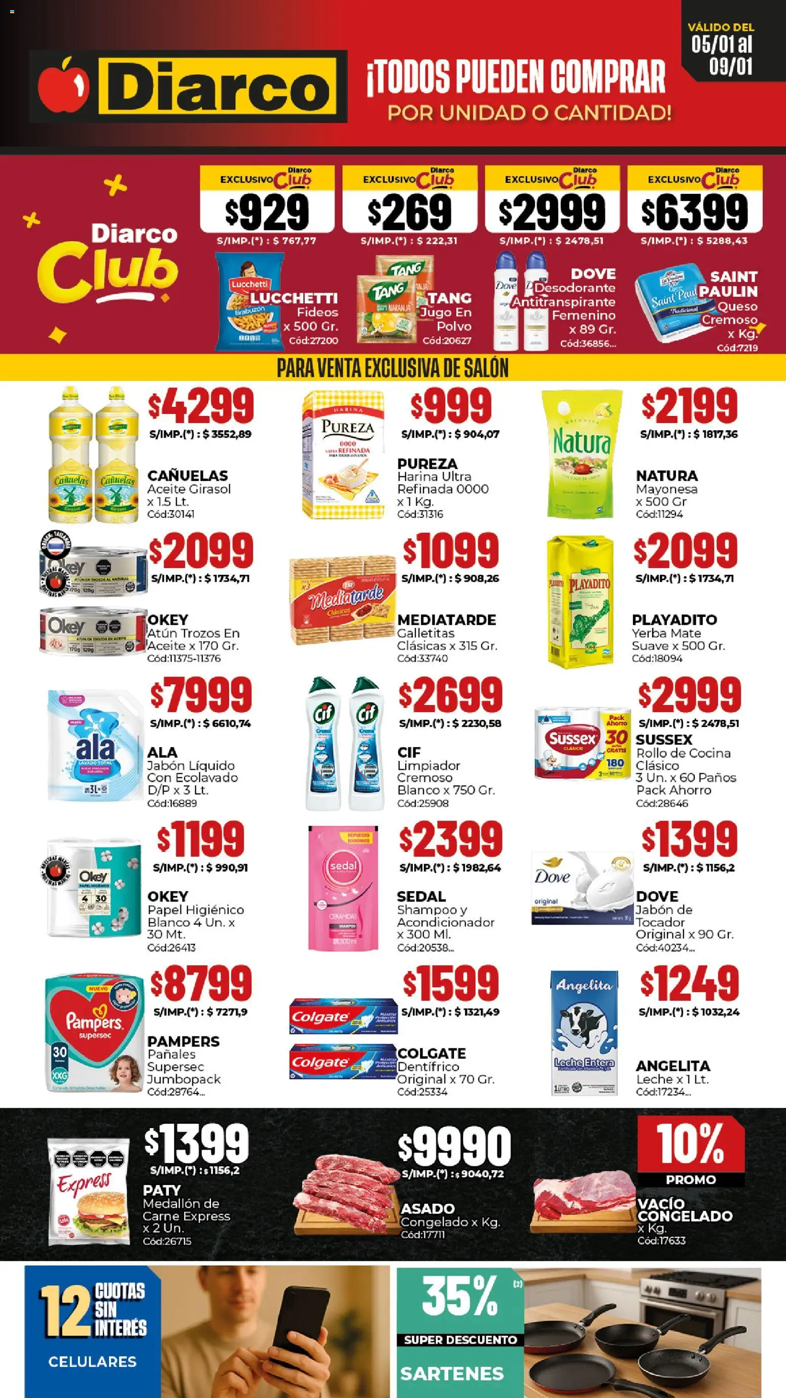 Diarco ofertas │ válido desde el 05.01.2026 | Página: 1 | Productos: Papel higiénico, Mate, Yerba, Desodorante
