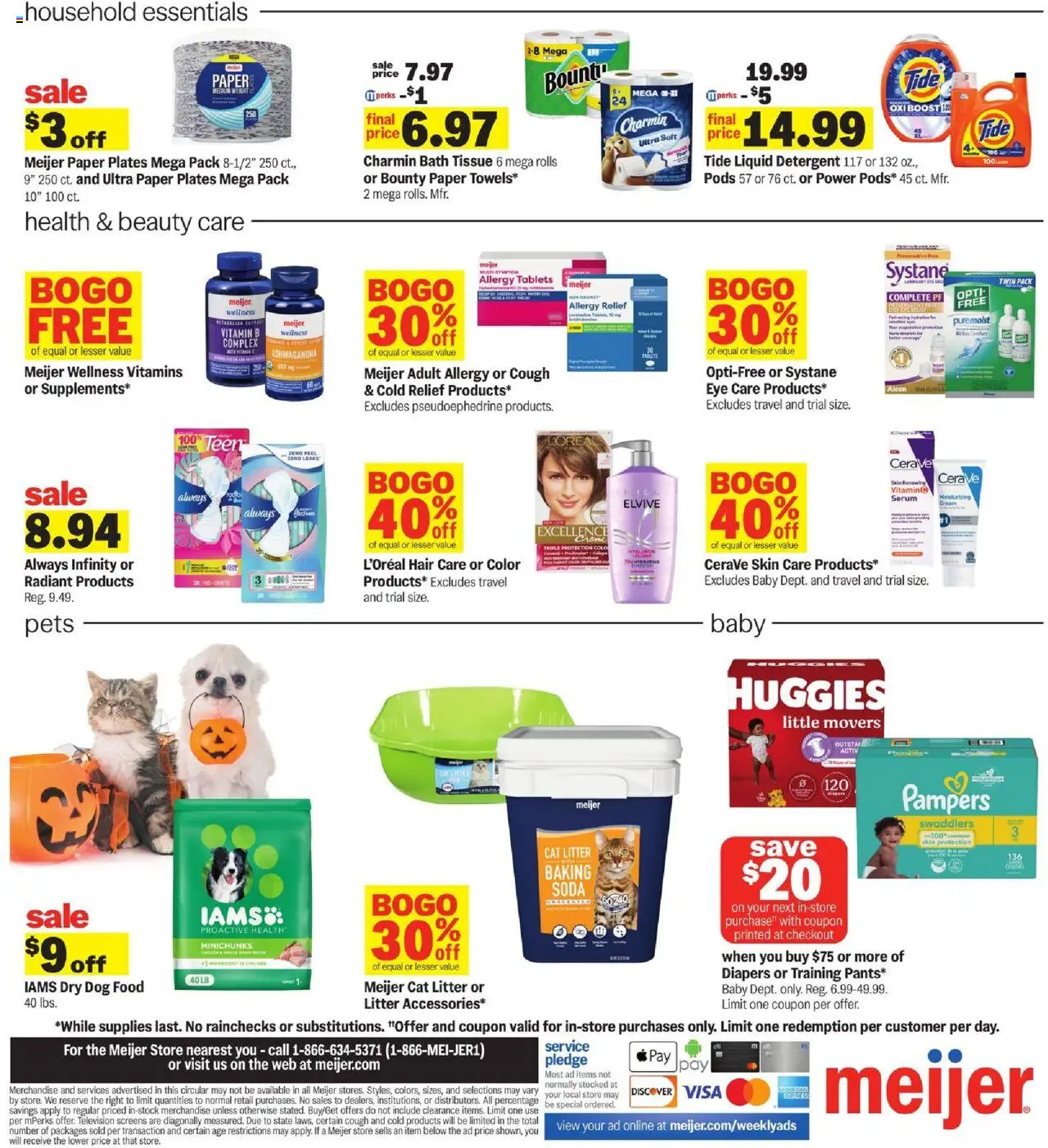 Meijer Weekly Ad - valid from 15.10.2025 | Page: 4 | Products: Vitamin, Bath, Dog Food, Television