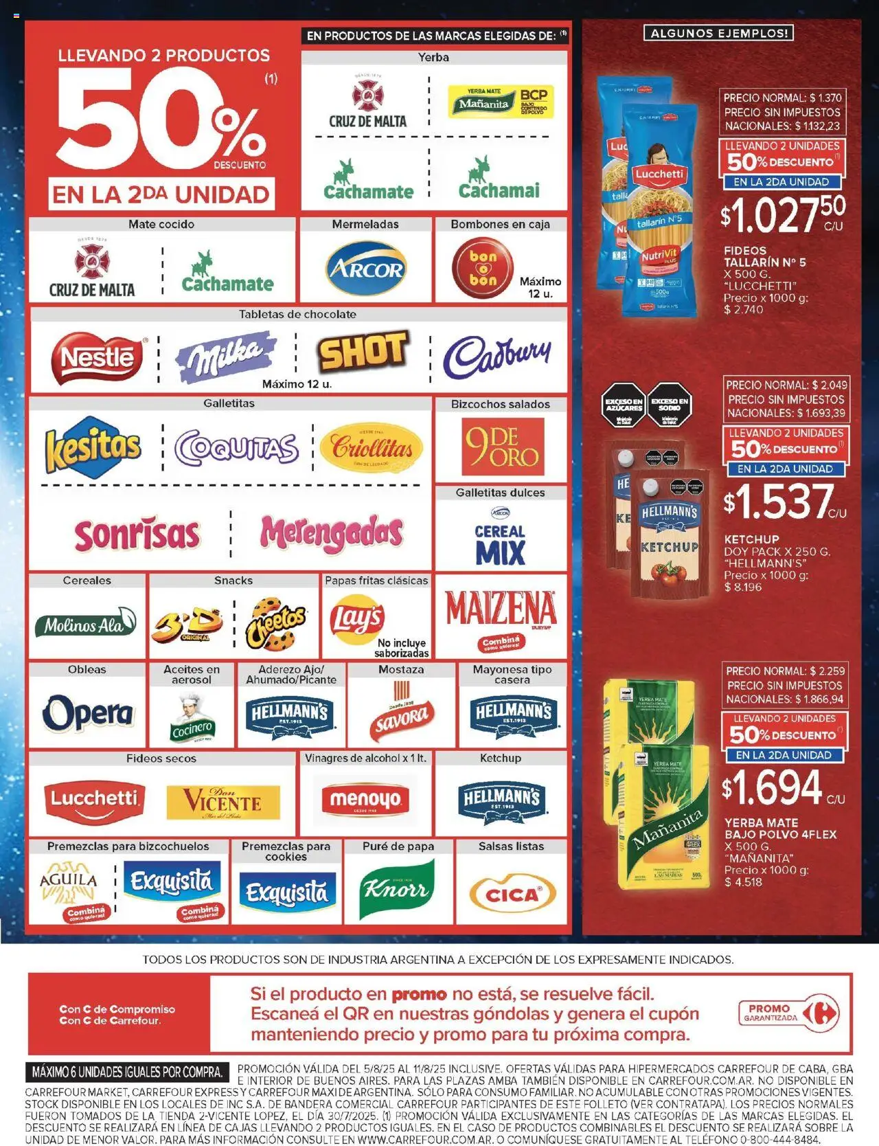 Carrefour ofertas │ válido desde el 05.08.2025 | Página: 3 | Productos: Caso, Mate, Papa, Chocolate