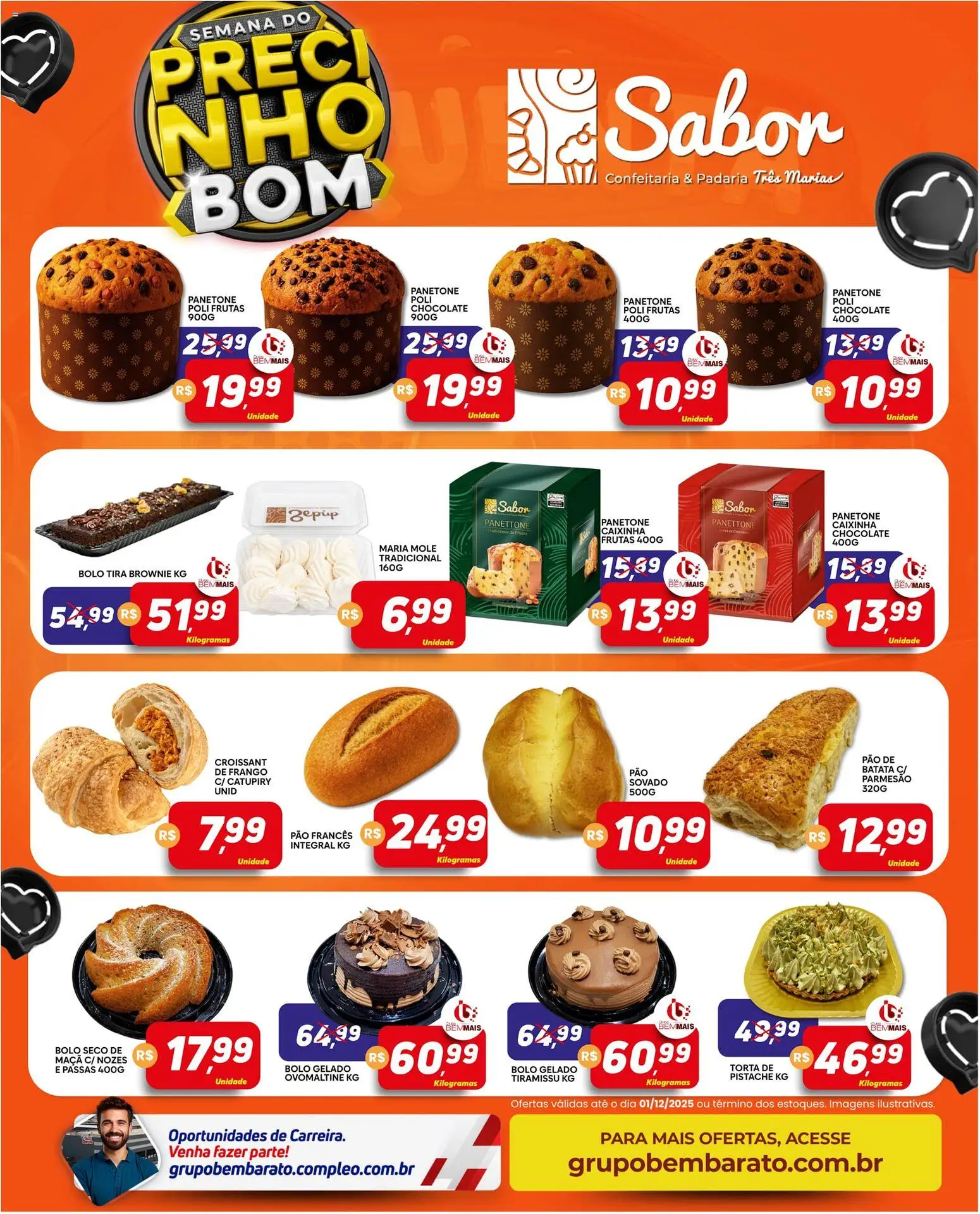 Supermercado Bem Barato Folheto - válido de 25.11.2025 | Página: 4 | Produtos: Chocolate, Parmesão, Batata, Frango