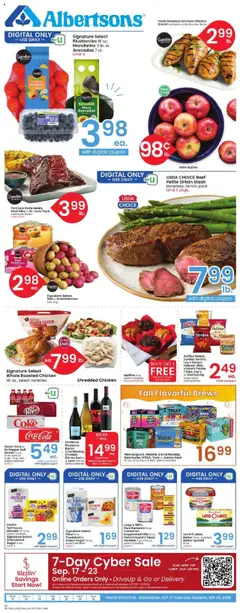 Preview of Albertsons weekly ads valid from 17.09.2025