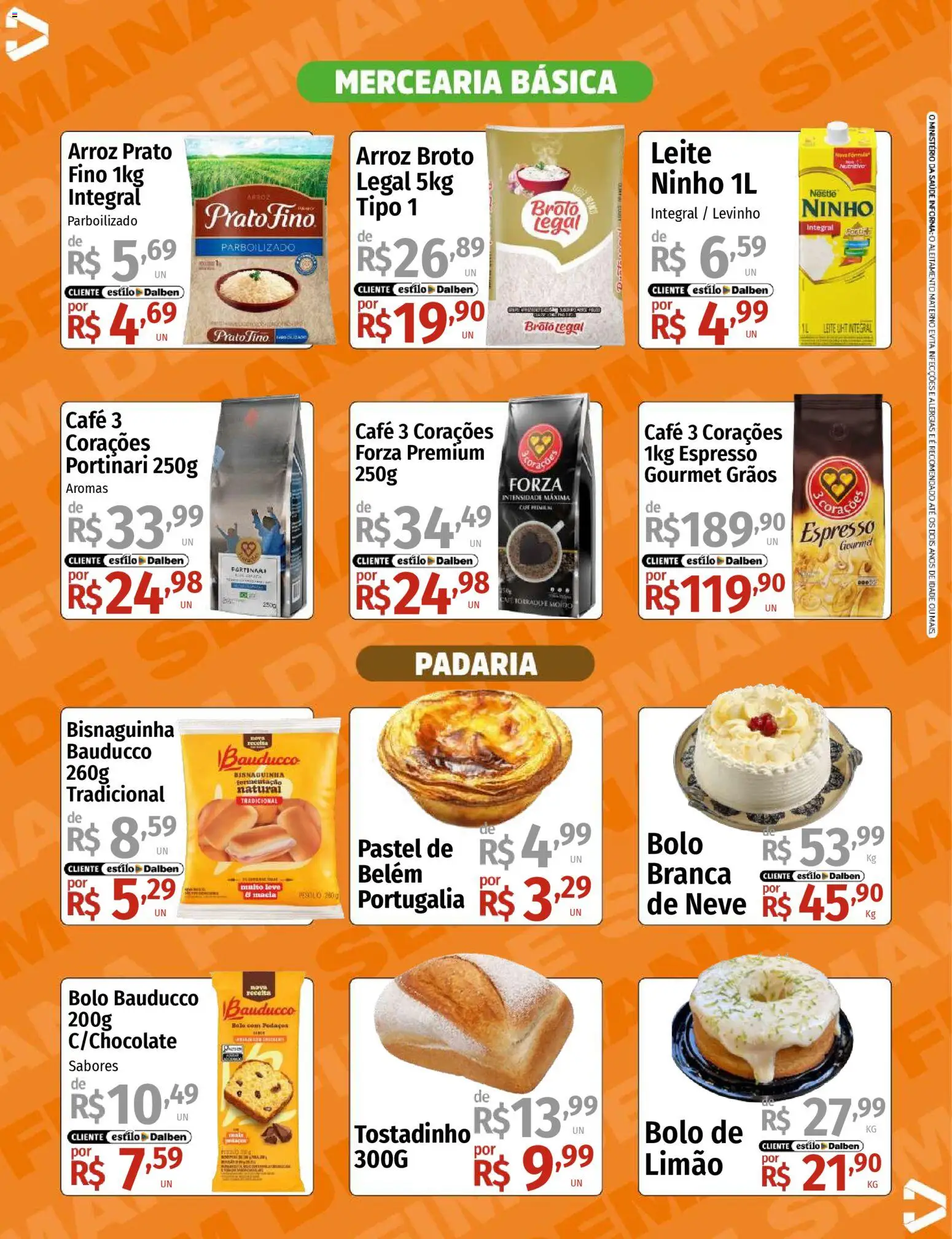 Supermercado Dalben Folheto - válido de 27.02.2026 | Página: 5 | Produtos: Leite integral, Leite, Café, Bolo