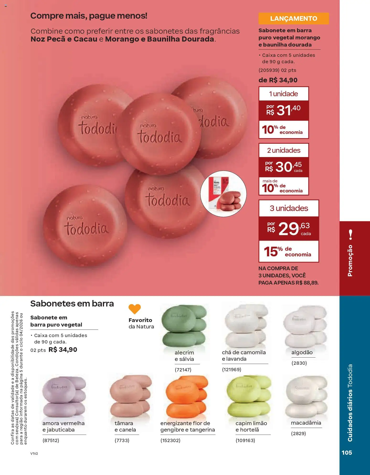 Natura Folheto - válido de 19.02.2026 | Página: 105 | Produtos: Macadâmia, Hortelã, Chá, Canela