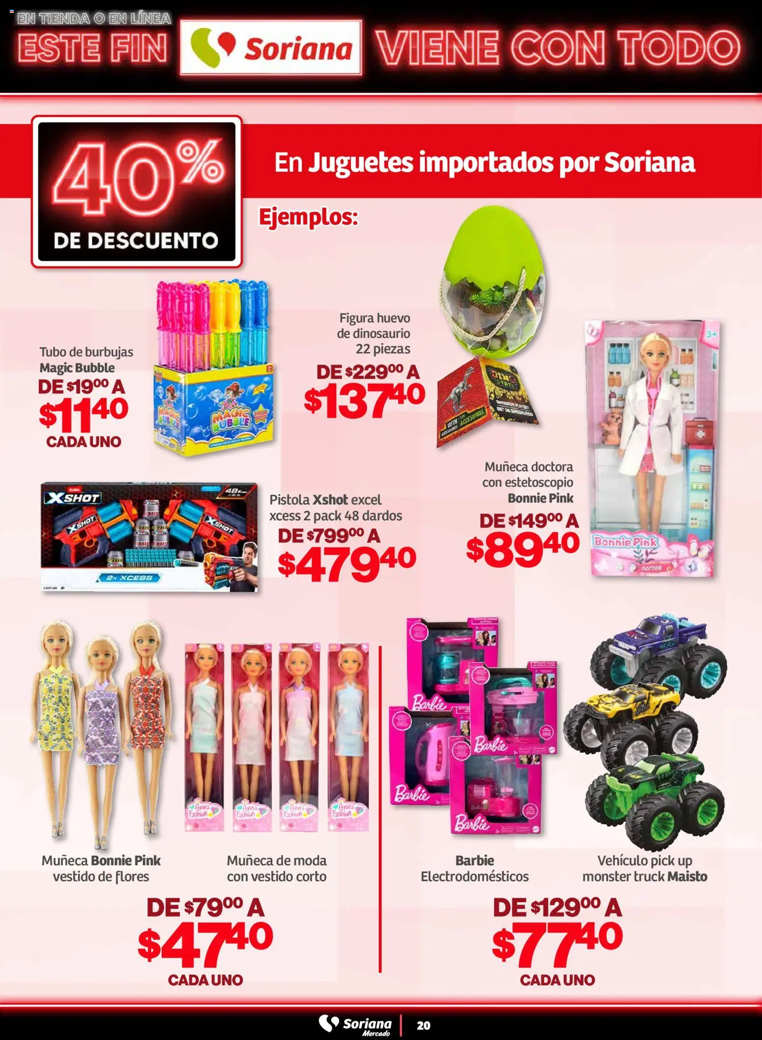 Nuevas ofertas de Soriana válidas en toda la República Mexicana desde el 05.11.2025. ¡Encuentra las mejores ofertas en Soriana - Este fin Soriana viene con todo Mercado Nacional! | Página: 20 | Productos: Huevo, Vestido