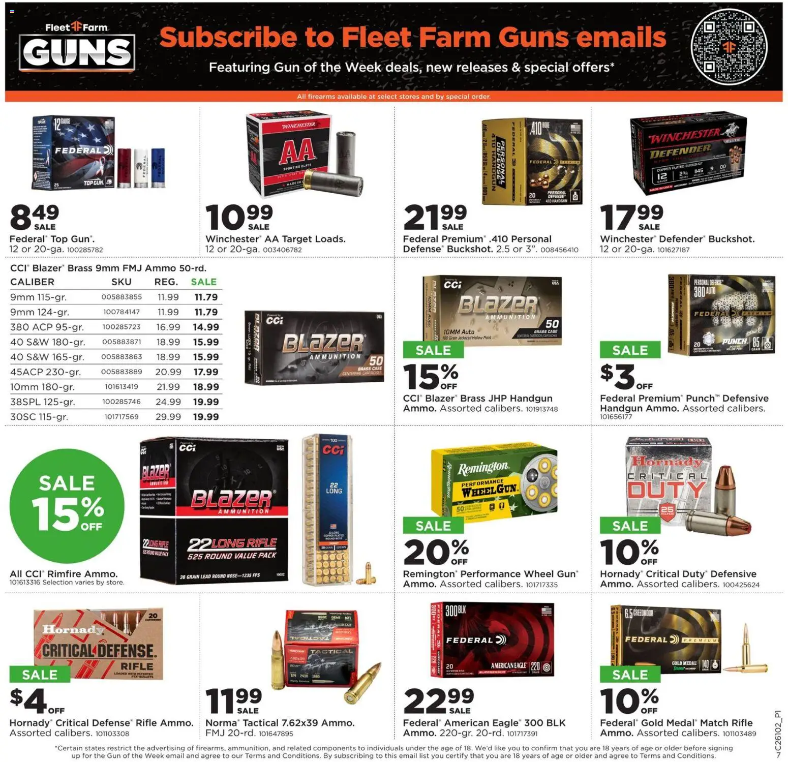 Mills Fleet Farm Range Ready - valid from 02.03.2026 | Page: 7 | Products: Gun, Ammo, Rifle, Rimfire