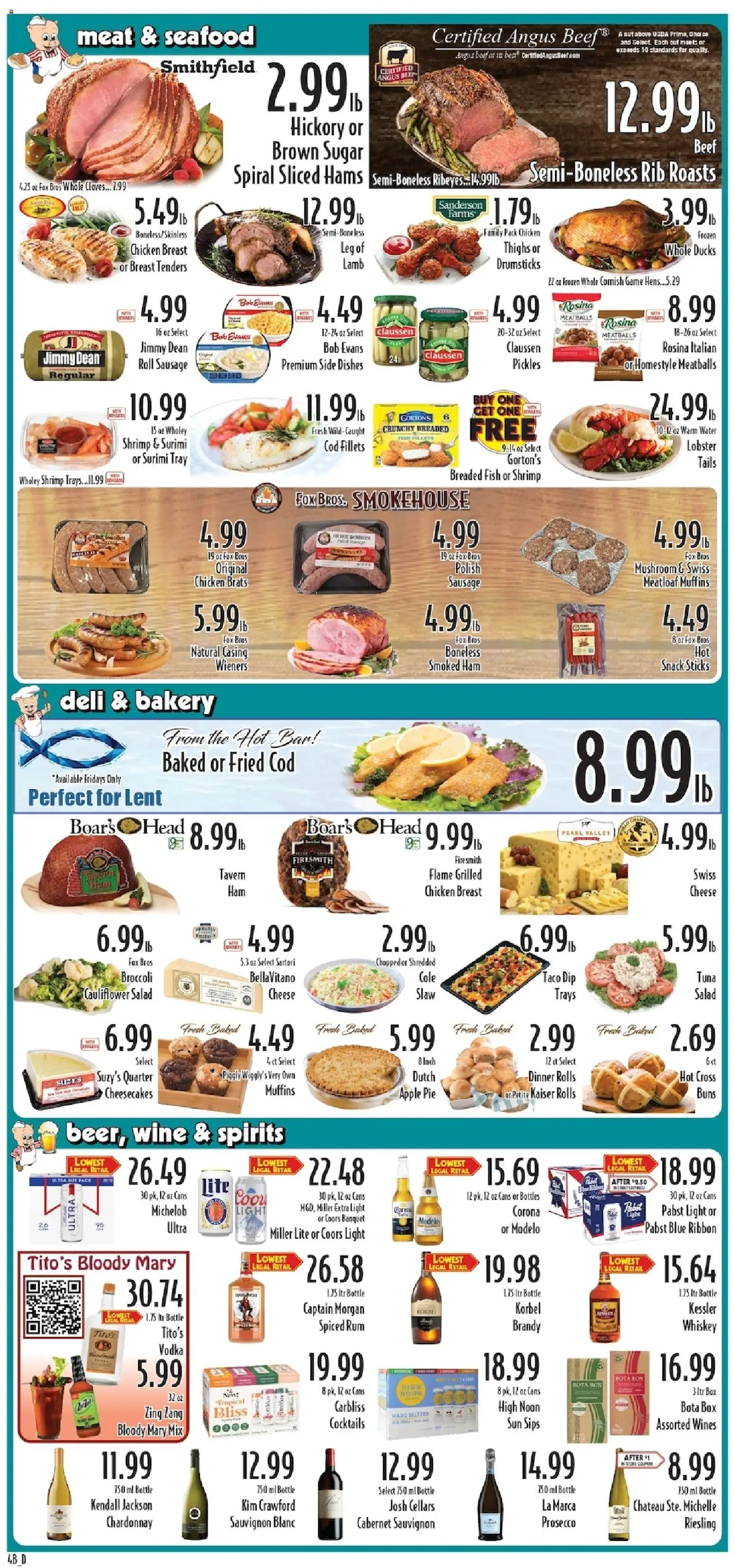 Piggly Wiggly Weekly Ad - valid from 01.04.2026 | Page: 4 | Products: Box, Cheese, Water, Apple Pie