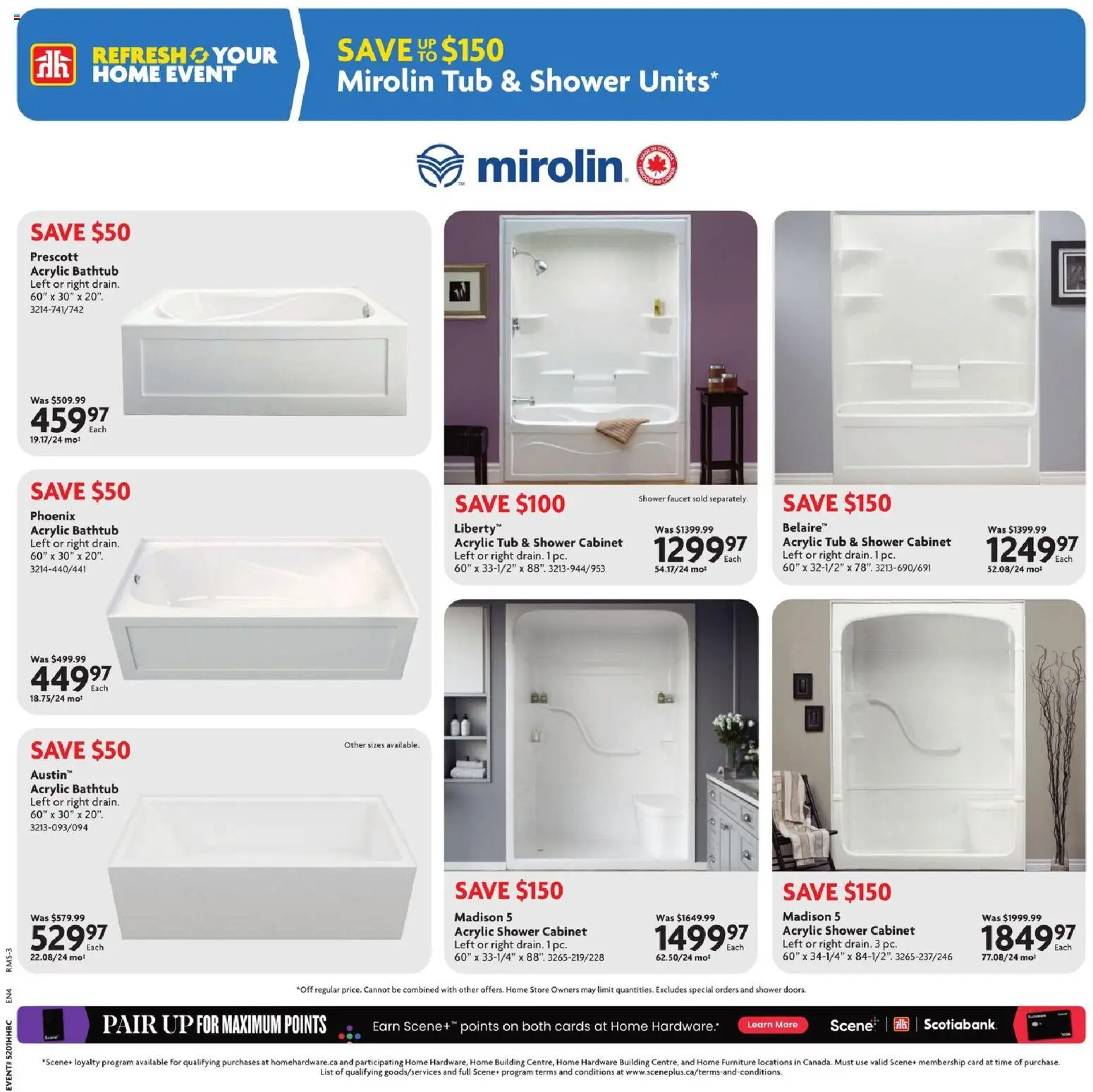 Home Hardware flyer valid from 15.01.2026 | Page: 12 | Products: Cabinet, Shower