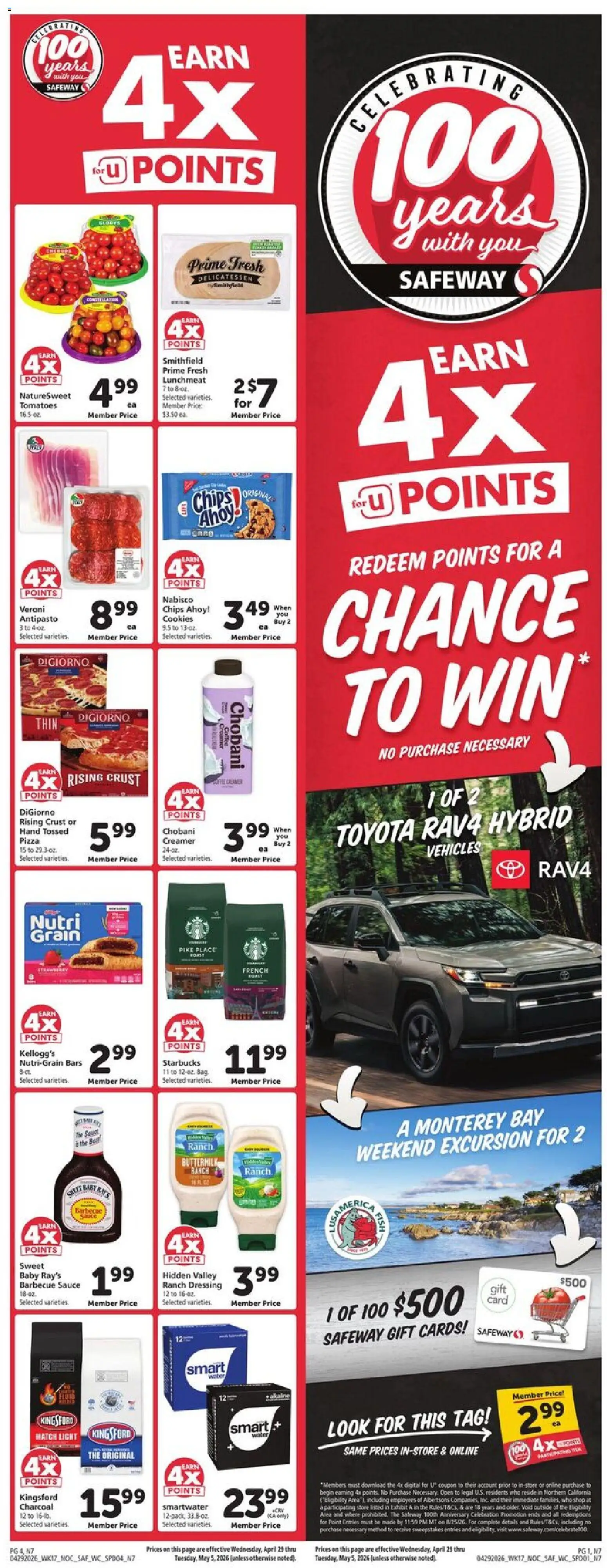 Safeway Weekly Ad - valid from 29.04.2026 | Page: 1 | Products: Wc, Tomatoes, Chips, Sauce