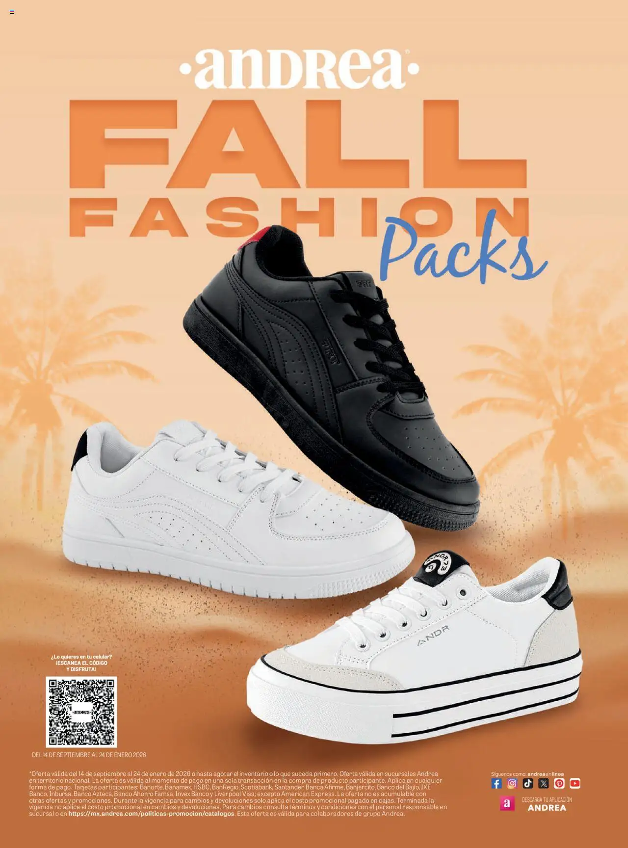 Nuevas ofertas de Andrea válidas en toda la República Mexicana desde el 14.09.2025. ¡Encuentra las mejores ofertas en Andrea - Catálogo Fall Fashion Packs! | Página: 40 | Productos: Banco