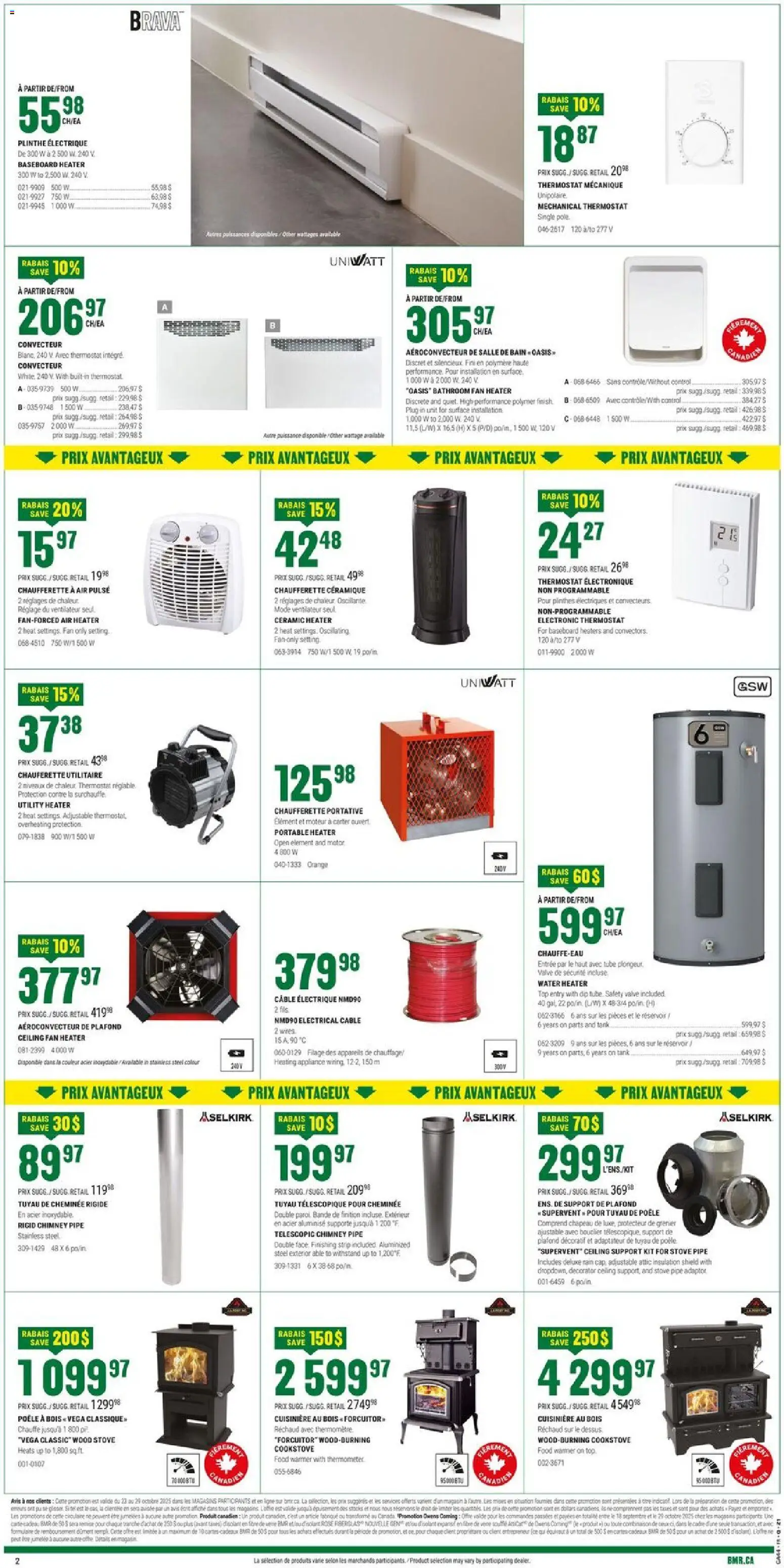 BMR flyer valid from 23.10.2025 | Page: 3 | Products: Cap, Cable, Stove, Thermometer