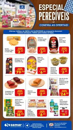 Semar Supermercado ofertas Especial Perecíveis - Pré-Visualização do folheto da loja Semar Supermercado, válido de 28.04.2026