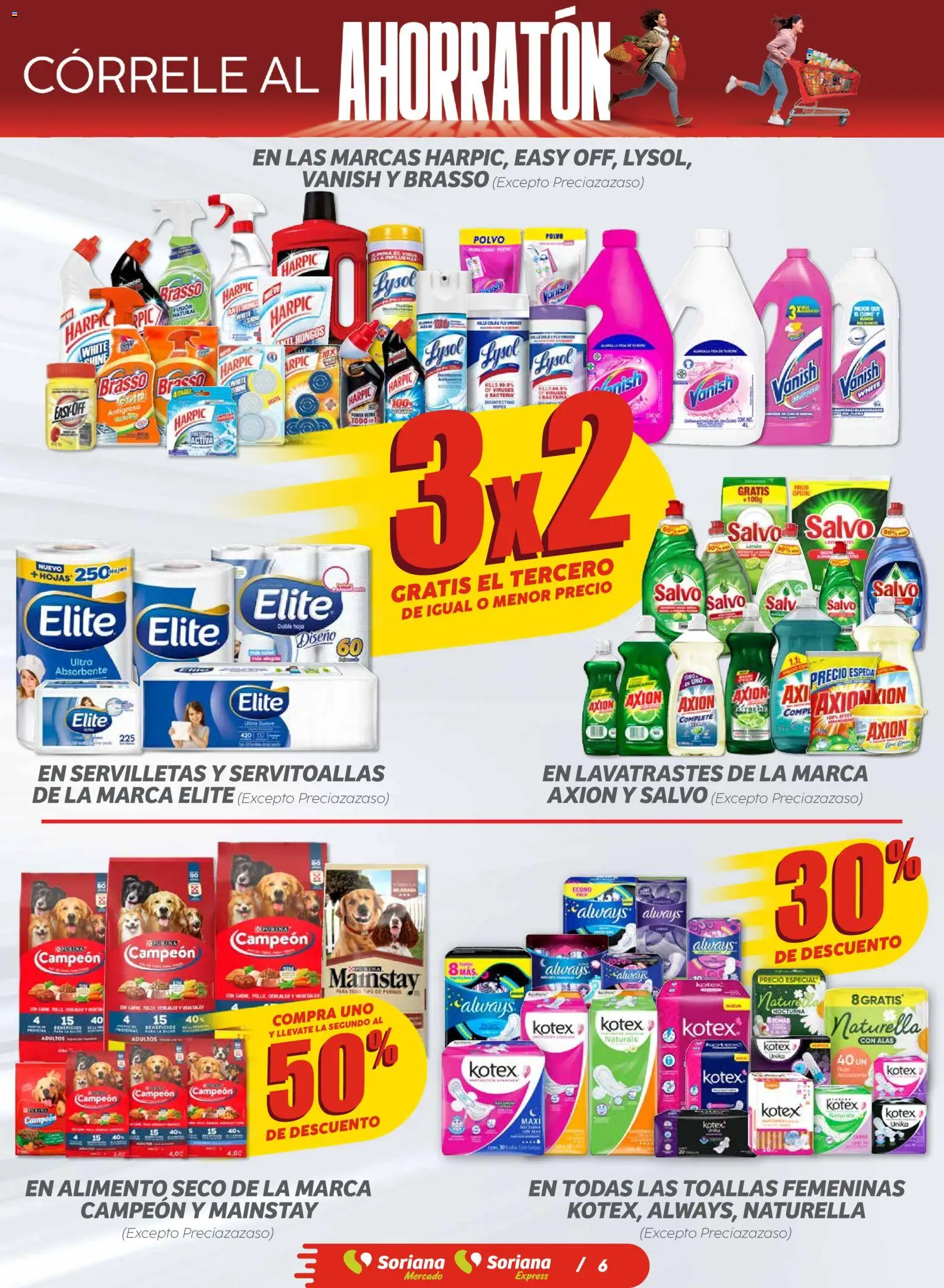 Nuevas ofertas de Soriana válidas en toda la República Mexicana desde el 13.11.2025. ¡Encuentra las mejores ofertas en Soriana - Ahorratón Mercado: Tamaulipas! | Página: 6 | Productos: Hongos, Toallas, Polvo, Servilletas
