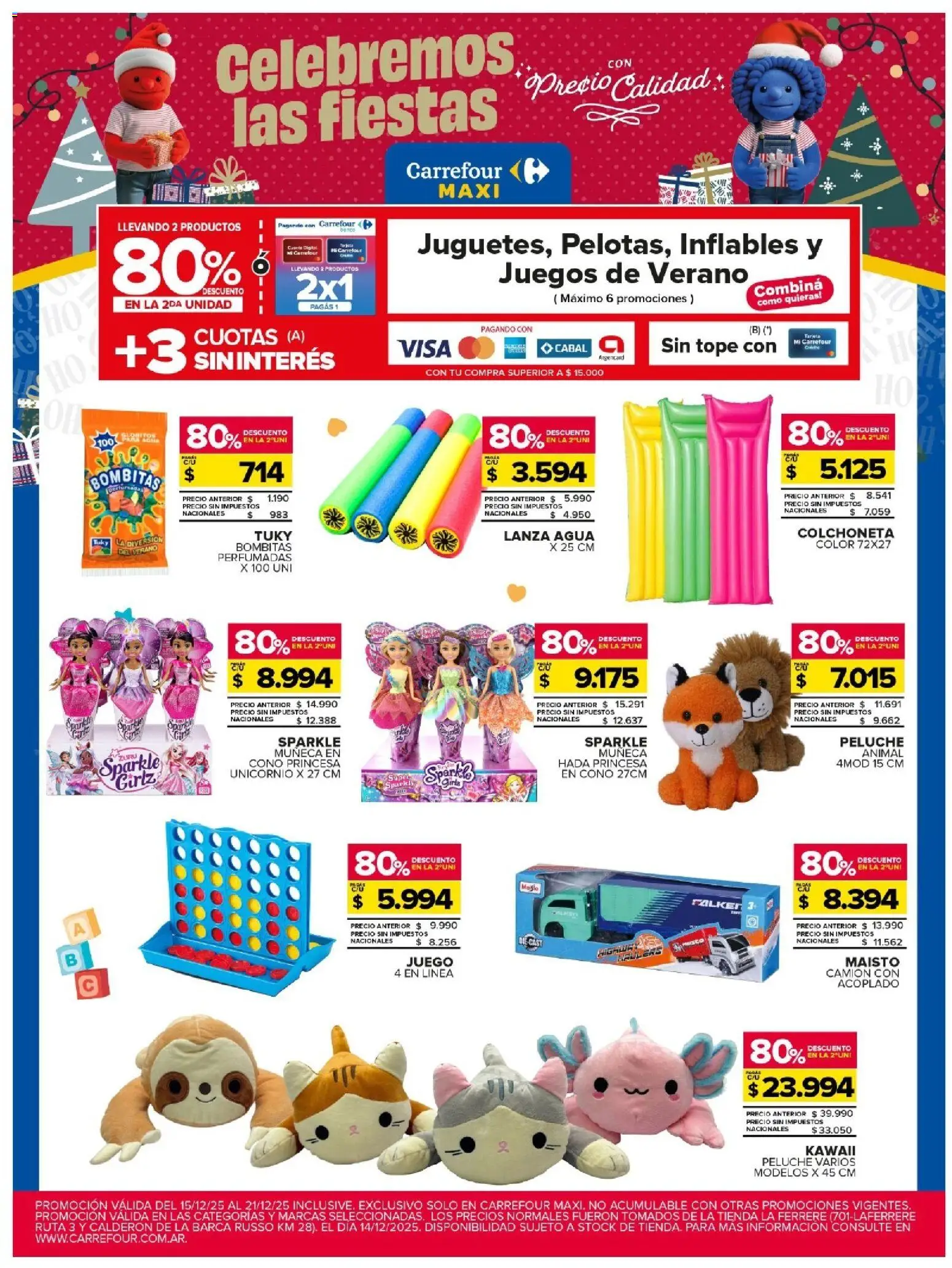 Carrefour Maxi catálogo │ válido desde el 15.12.2025 | Página: 4 | Productos: Banco, Colchoneta, Agua