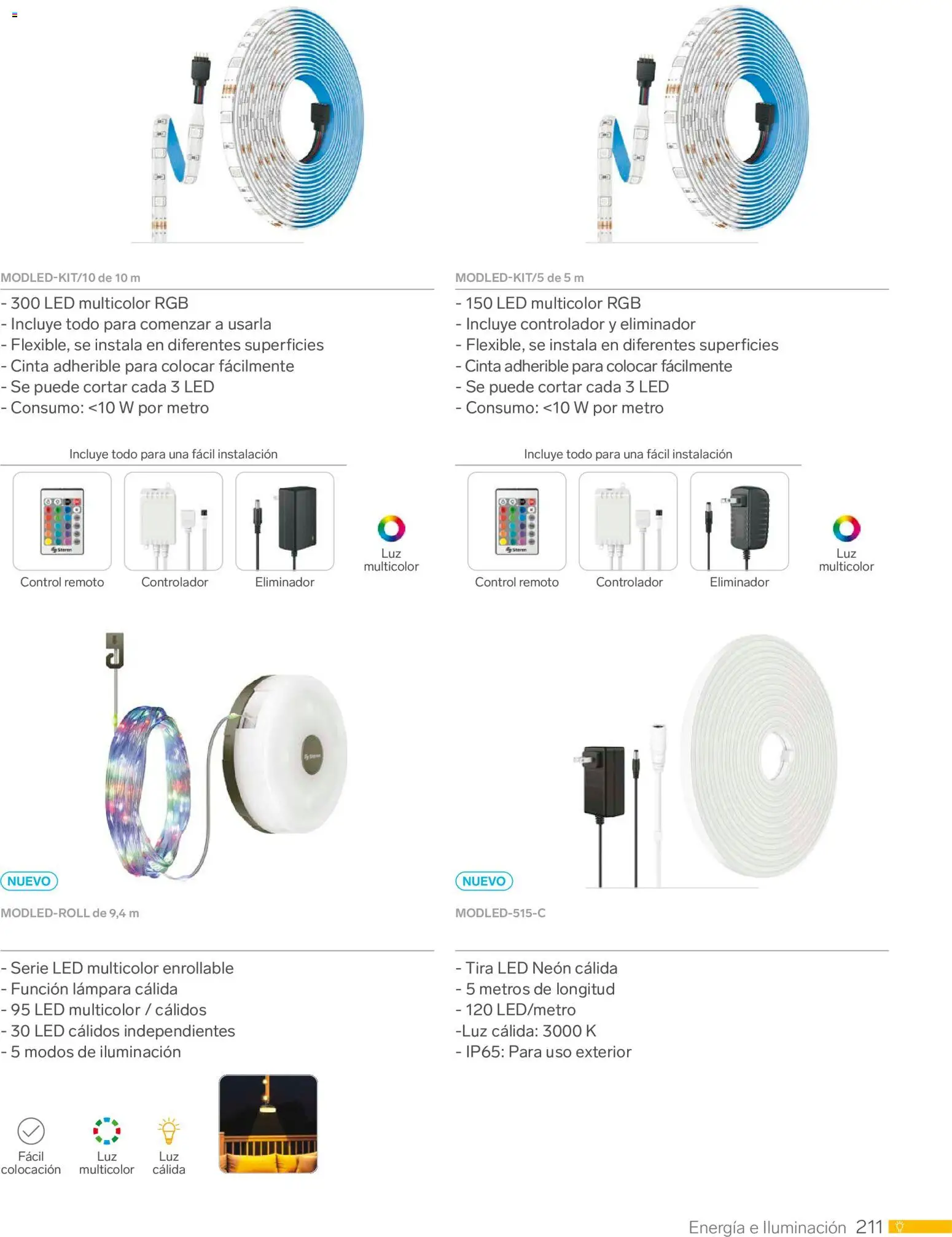 Nuevas ofertas de Steren válidas en toda la República Mexicana desde el 01.01.2026. ¡Encuentra las mejores ofertas en Steren catálogo! | Página: 223 | Productos: Control remoto, Cinta, Lámpara