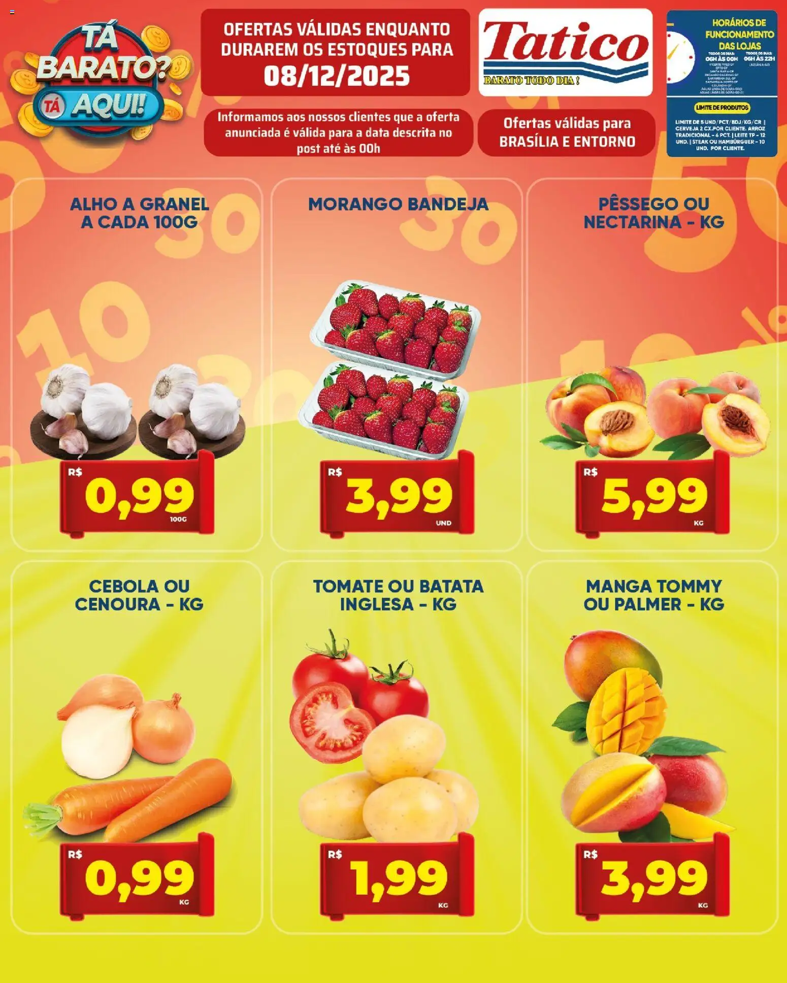 Tatico Folheto - válido de 09.12.2025 | Página: 22 | Produtos: Alho, Cenoura, Bandeja, Batata