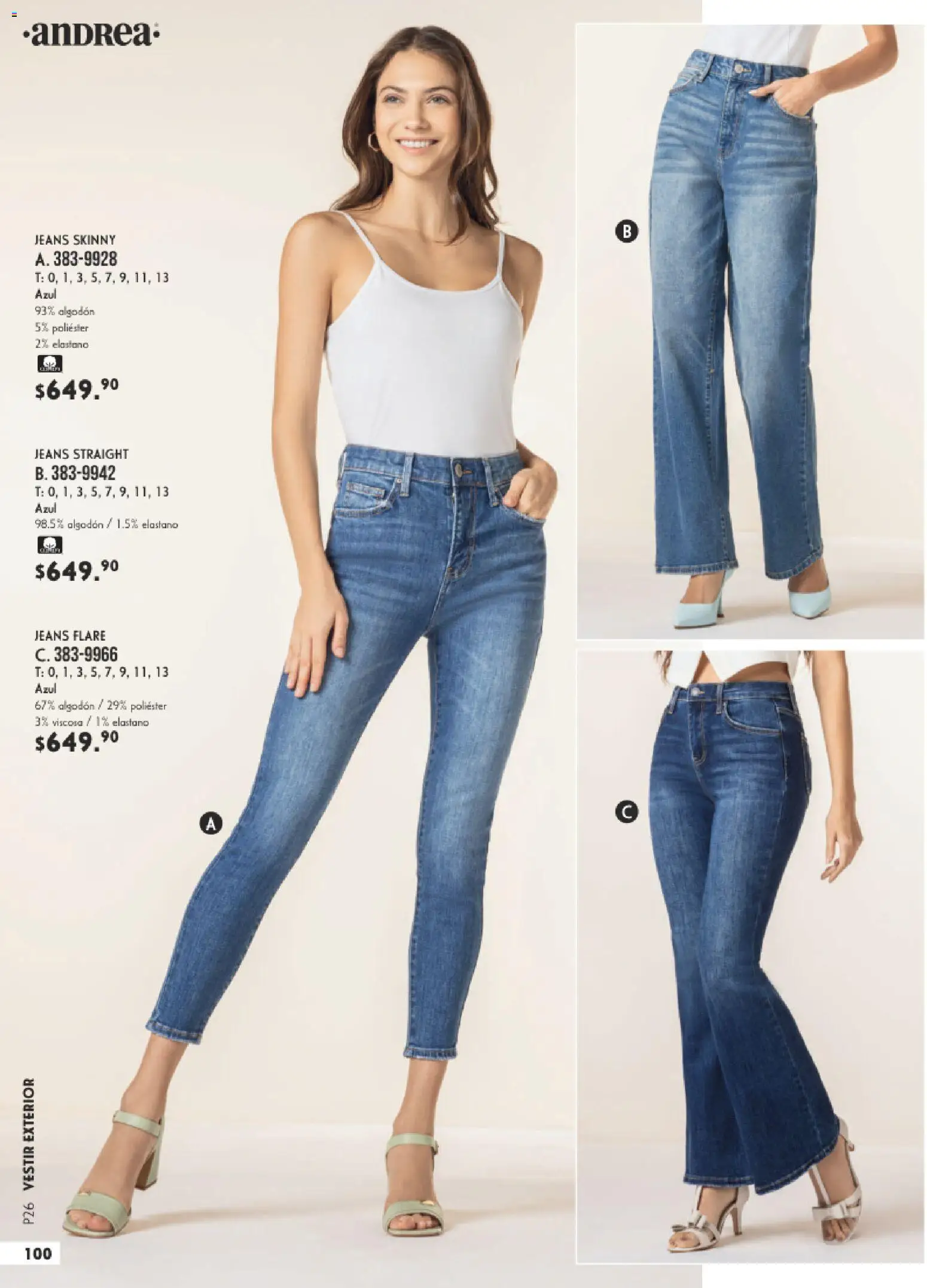 Nuevas ofertas de Andrea válidas en toda la República Mexicana desde el 25.01.2026. ¡Encuentra las mejores ofertas en Andrea catálogo Vestir! | Página: 100 | Productos: Algodón