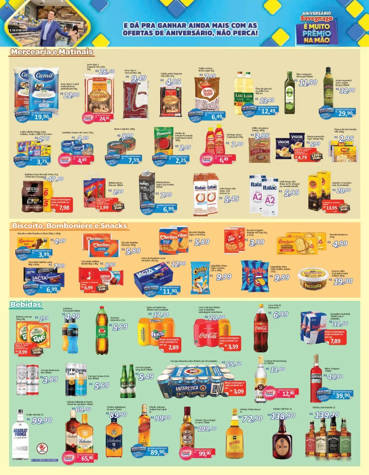 Savegnago Folheto - válido de 07.08.2025 | Página: 3 | Produtos: Nescau, Microondas, Campari, Azeite