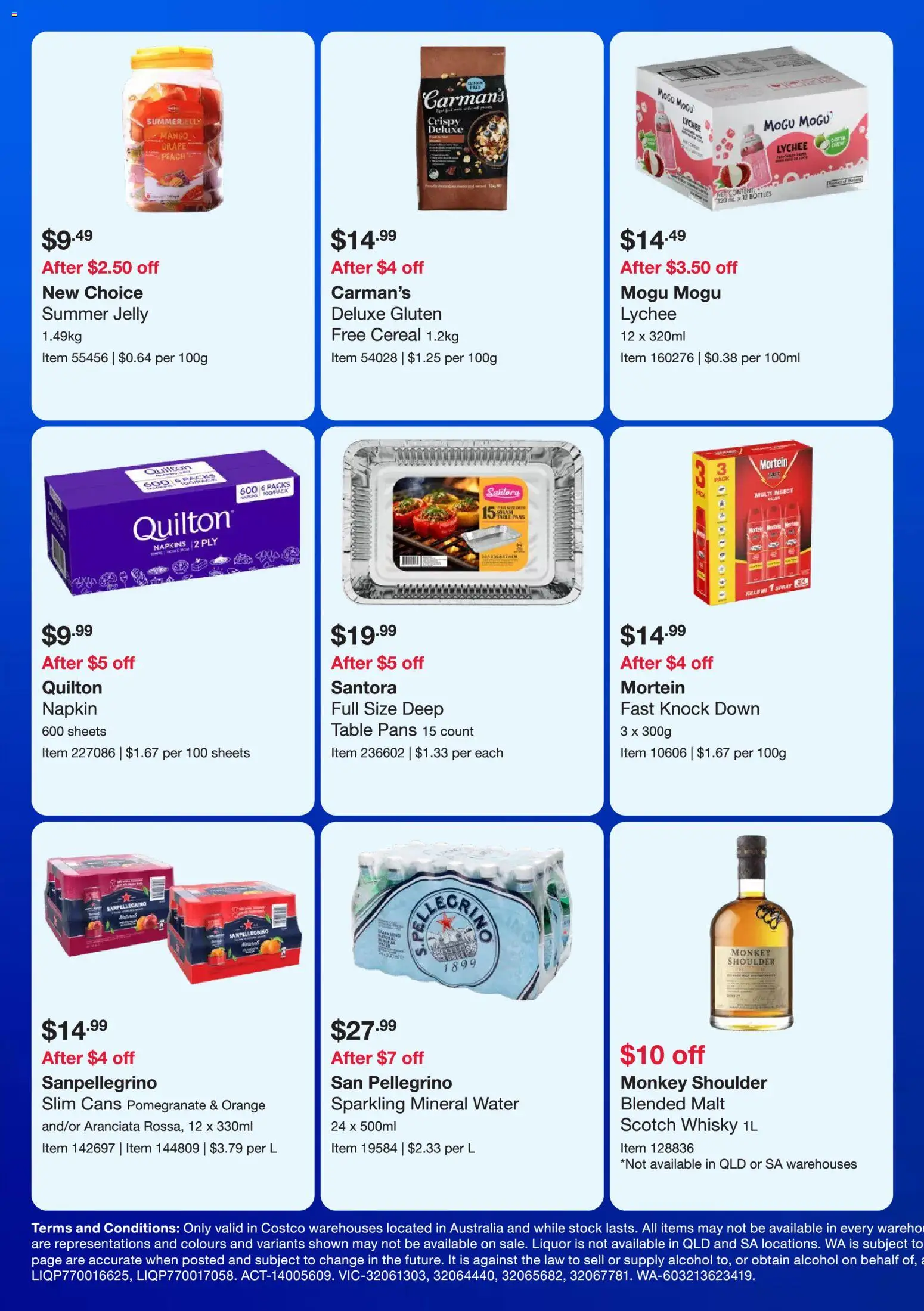 Costco catalogue - valid from 24.11.2025 | Page: 10 | Products: Table, Water, Scotch, Peach