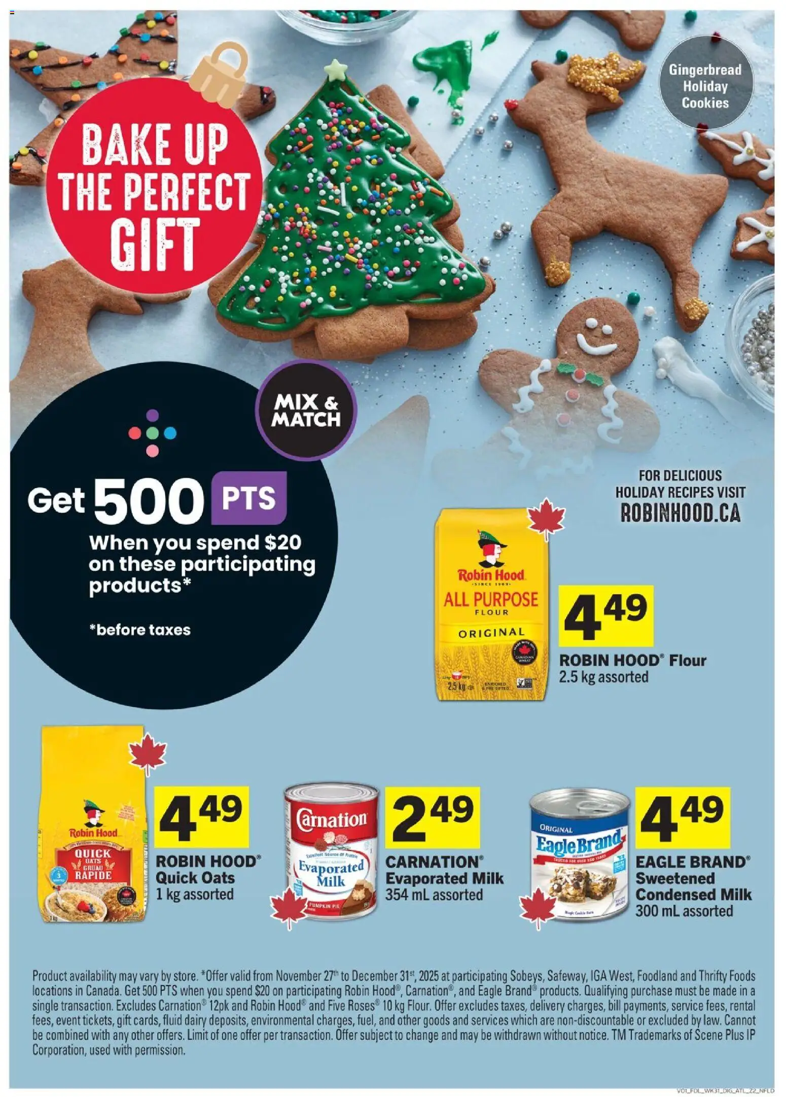 Foodland flyer valid from 27.11.2025 | Page: 15 | Products: Cookies, Milk, Pumpkin