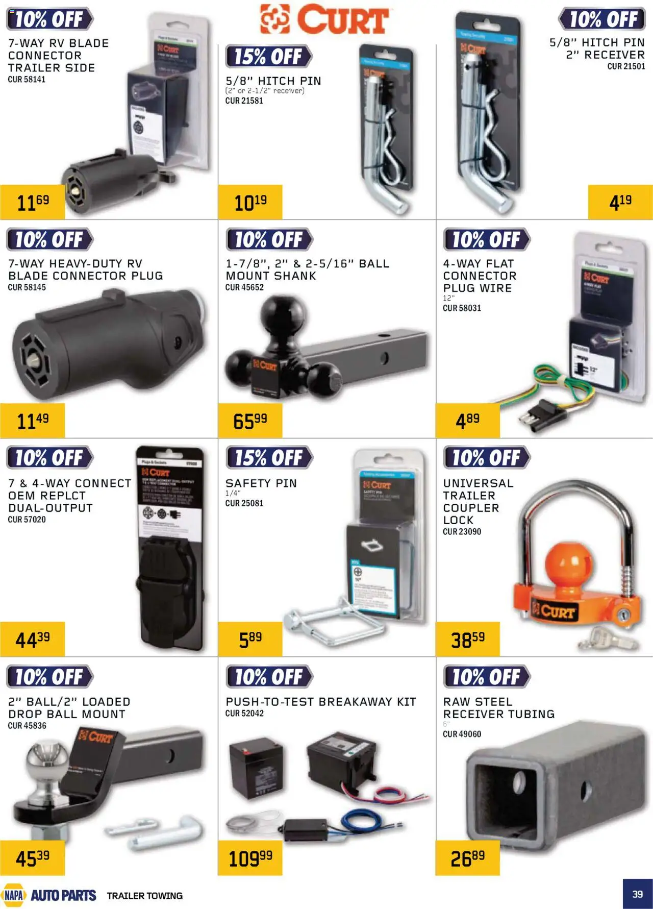 NAPA Auto Parts flyer valid from 01.10.2025 | Page: 39