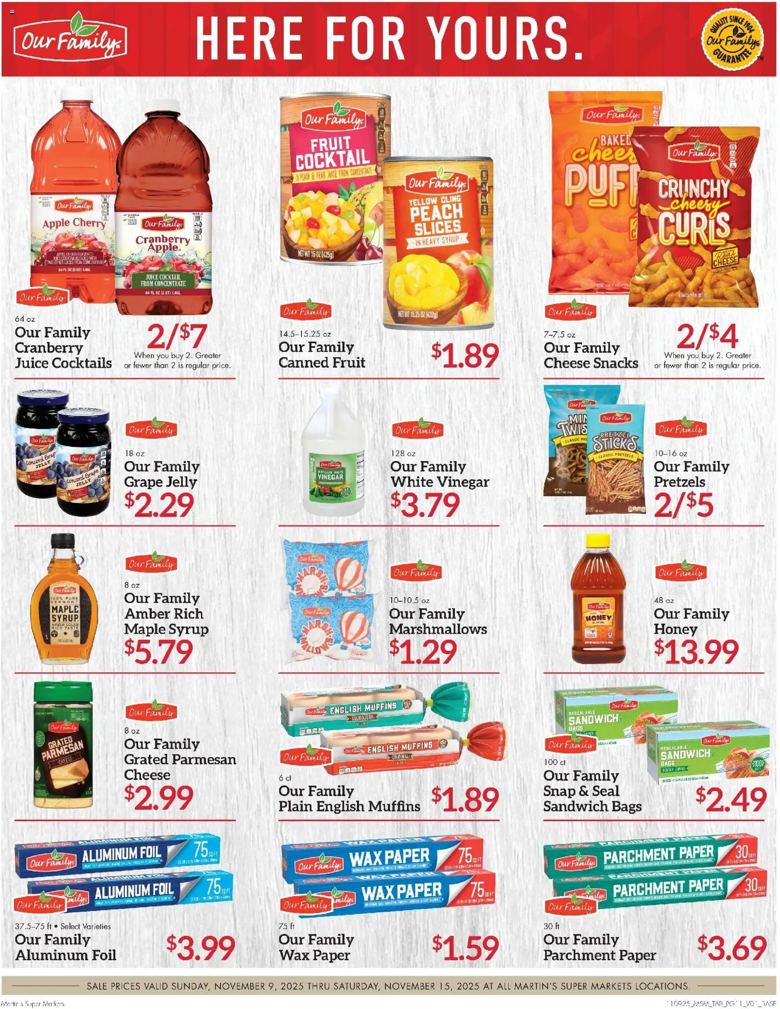 Martin’s Weekly Ad - valid from 09.11.2025 | Page: 11 | Products: Vinegar, Cheese, Juice, Peach