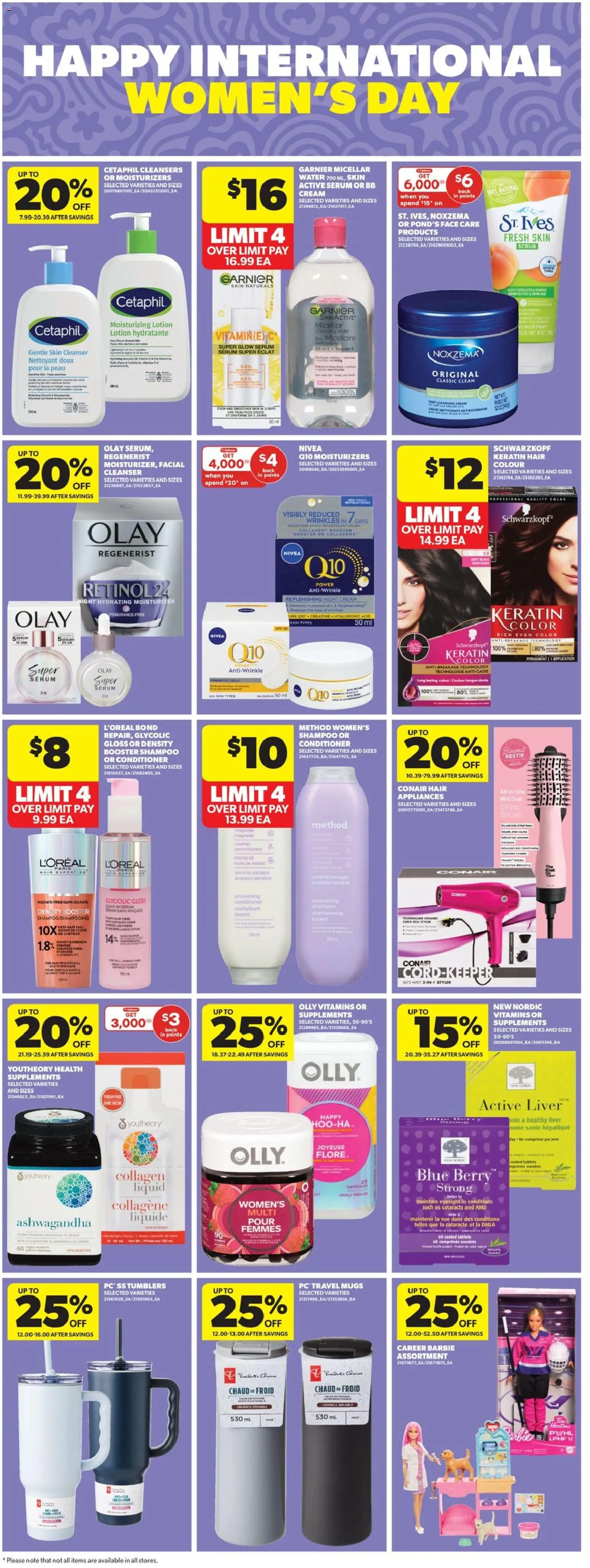 Real Canadian Superstore flyer valid from 05.03.2026 | Page: 10 | Products: Cream, Shampoo, Conditioner