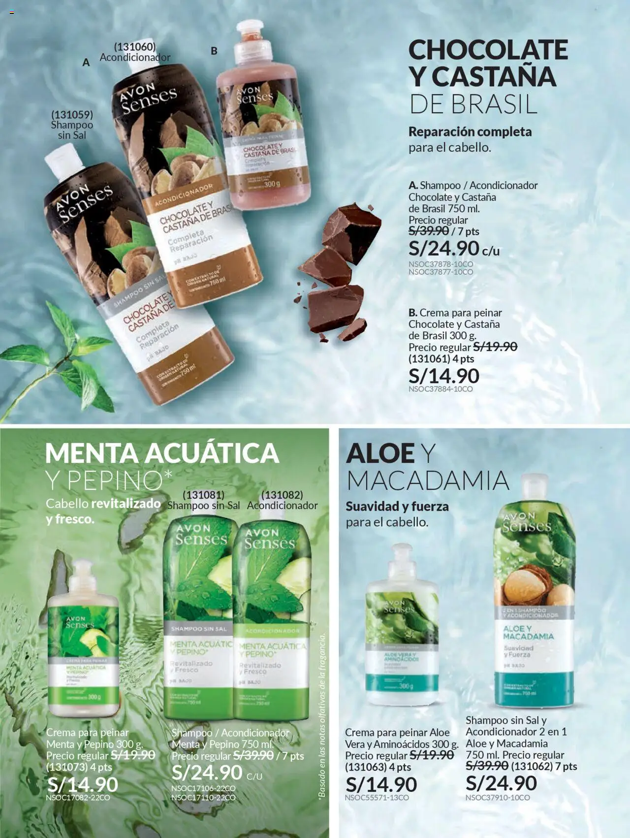 Catálogo Avon válido desde 11.08.2025 | Página: 162 | Productos: Shampoo, Acondicionador, Chocolate, Crema