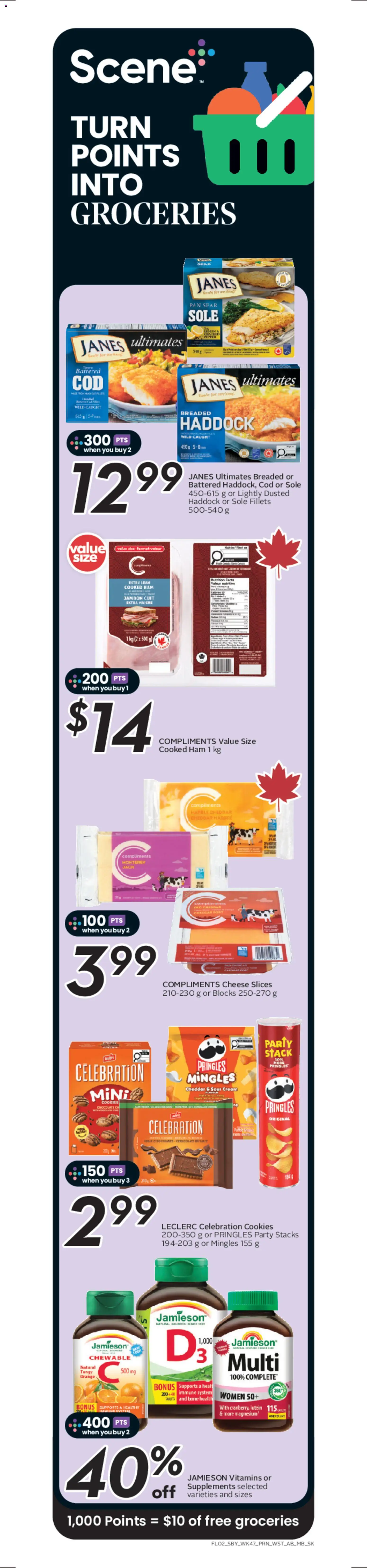 Safeway flyer valid from 19.03.2026 | Page: 3 | Products: Cookies, Butter, Chocolate, Ham