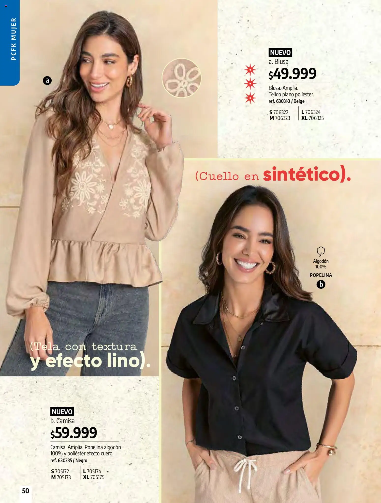 Pacifika revista - valida desde el 01.04.2026 | Página: 50 | Productos: Algodón, Cuello, Camisa, Blusa