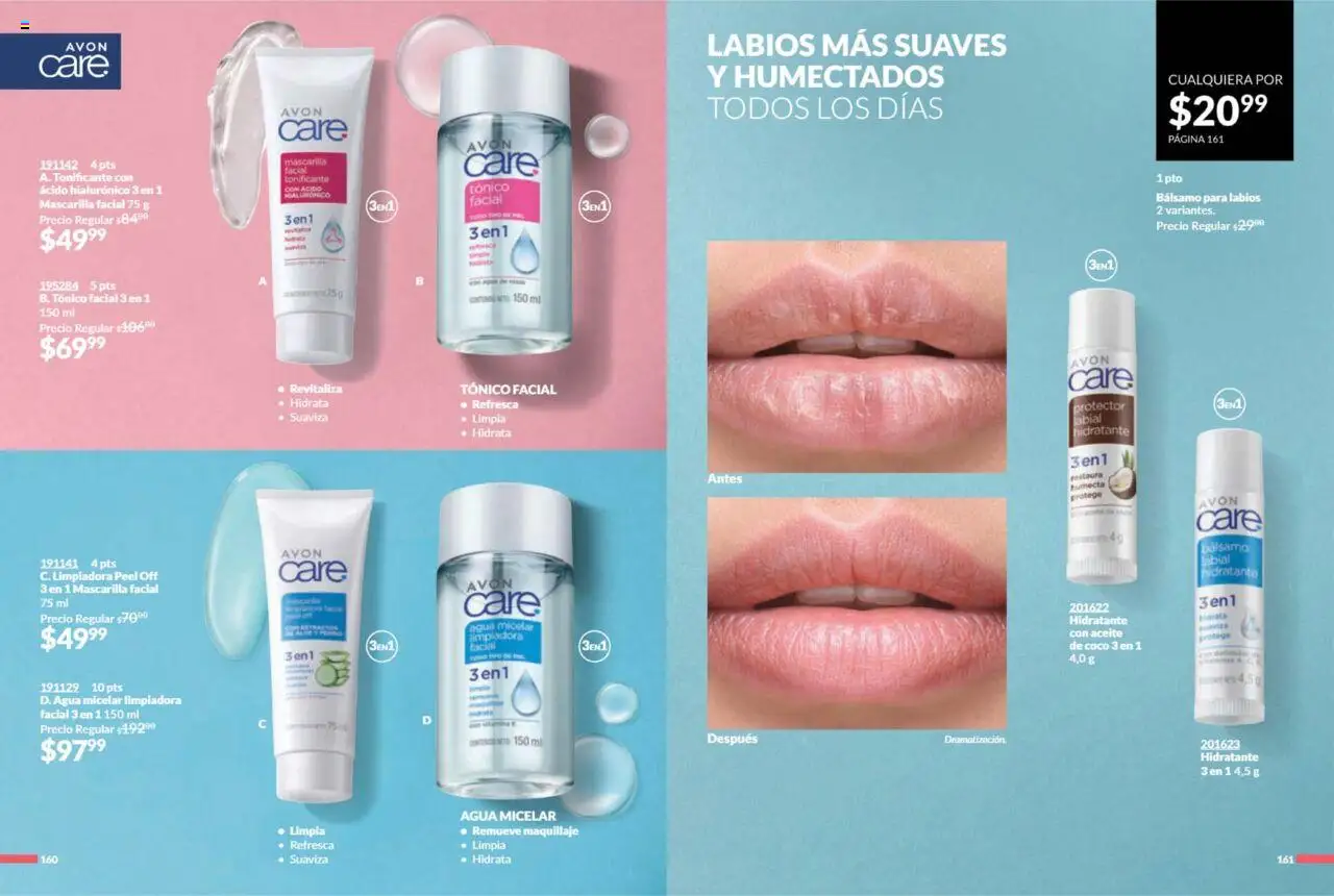 Nuevas ofertas de AVON válidas en toda la República Mexicana desde el 11.07.2025. ¡Encuentra las mejores ofertas en AVON campaña 11 2025! | Página: 82 | Productos: Agua, Aceite, Bálsamo, Maquillaje