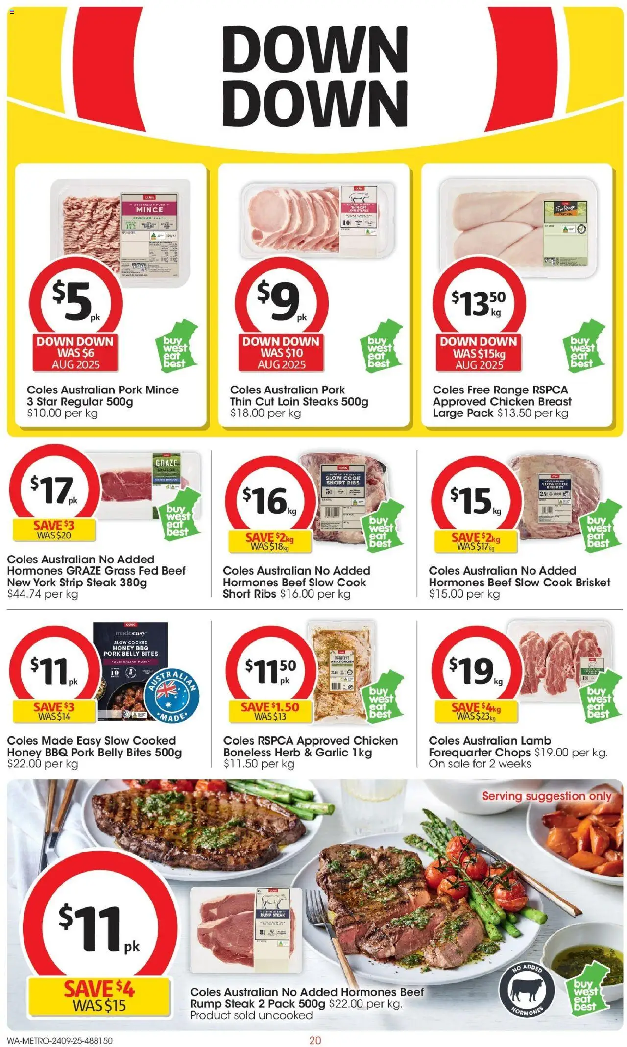 Coles catalogue - valid from 24.09.2025 | Page: 20 | Products: Grass, Honey, Beef, Garlic