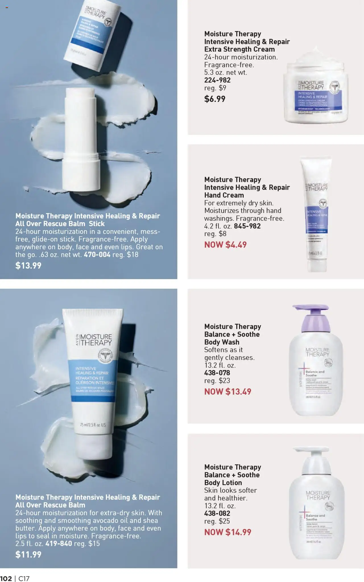Avon Brochure - valid from 13.08.2025 | Page: 102 | Products: Oil, Cream, Body Wash, Avocado