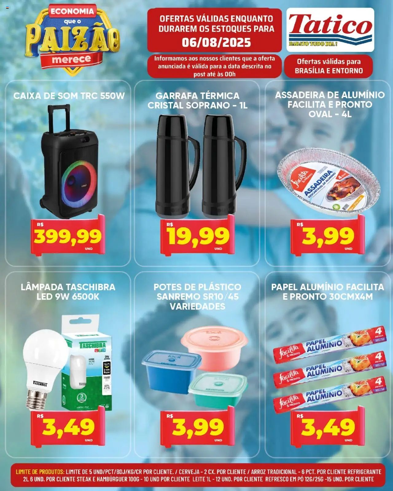 Tatico Folheto - válido de 07.08.2025 | Página: 37 | Produtos: Caixa de som, Garrafa térmica, Hambúrguer, Potes