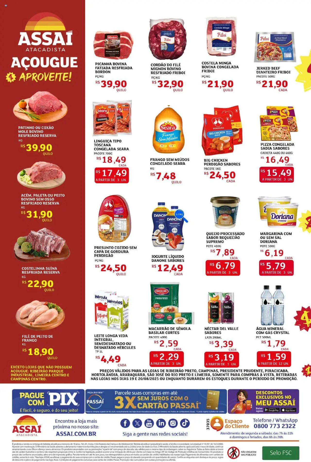 Assaí Atacadista Folheto - válido de 19.08.2025 | Página: 2 | Produtos: Espaguete, Pneus, Sal, Margarina