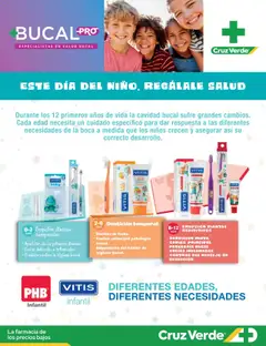 Bucal Día del Niño Cruz Verde válido desde el 01.08.2025