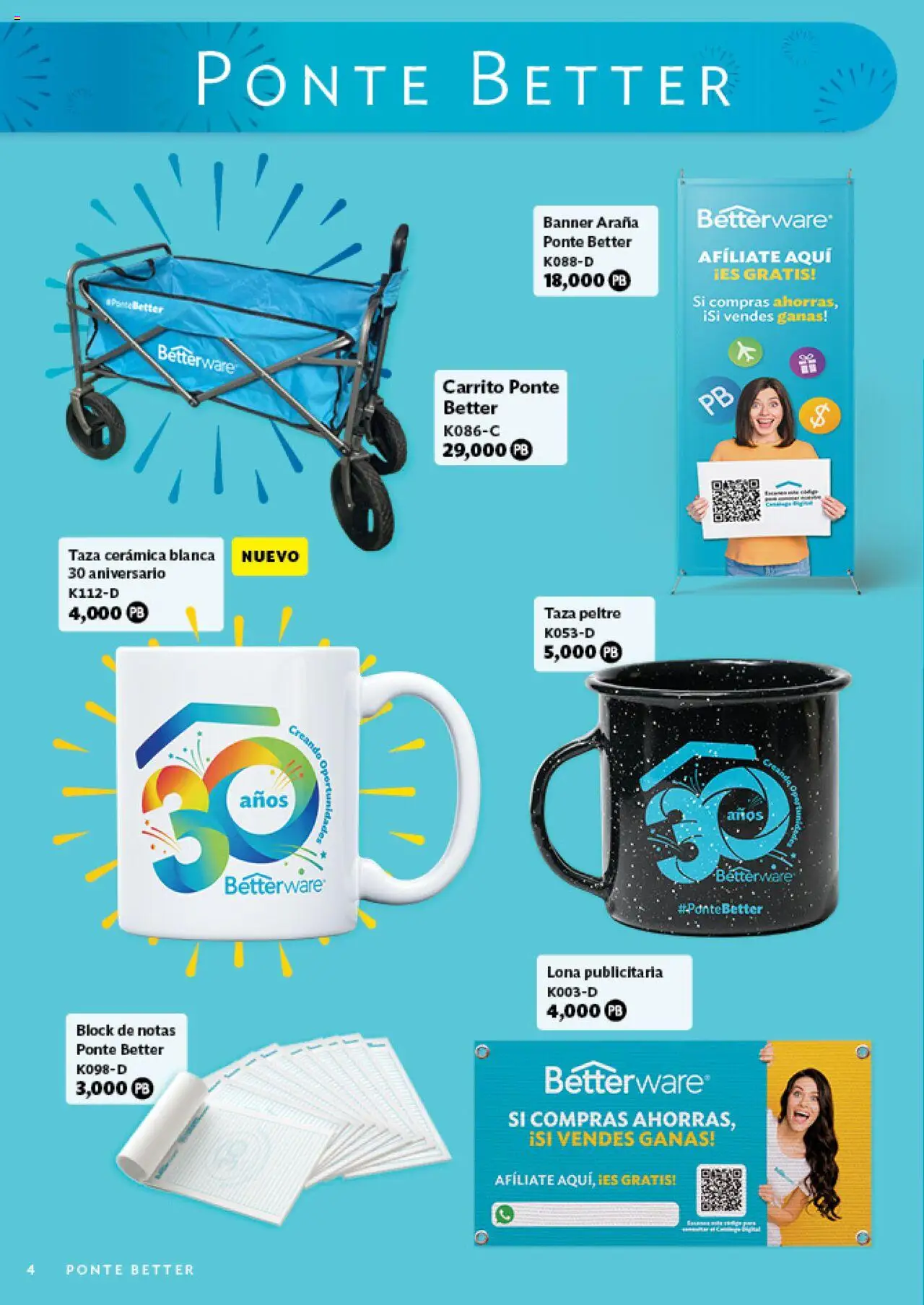 Nuevas ofertas de Betterware válidas en toda la República Mexicana desde el 03.06.2025. ¡Encuentra las mejores ofertas en Betterware catálogo Oportunidades! | Página: 28 | Productos: Taza, Lona