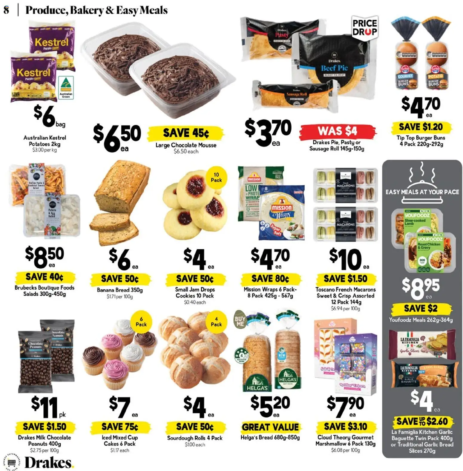 Drakes catalogue - valid from 11.03.2026 | Page: 8 | Products: Milk, Lamb, Potatoes, Garlic