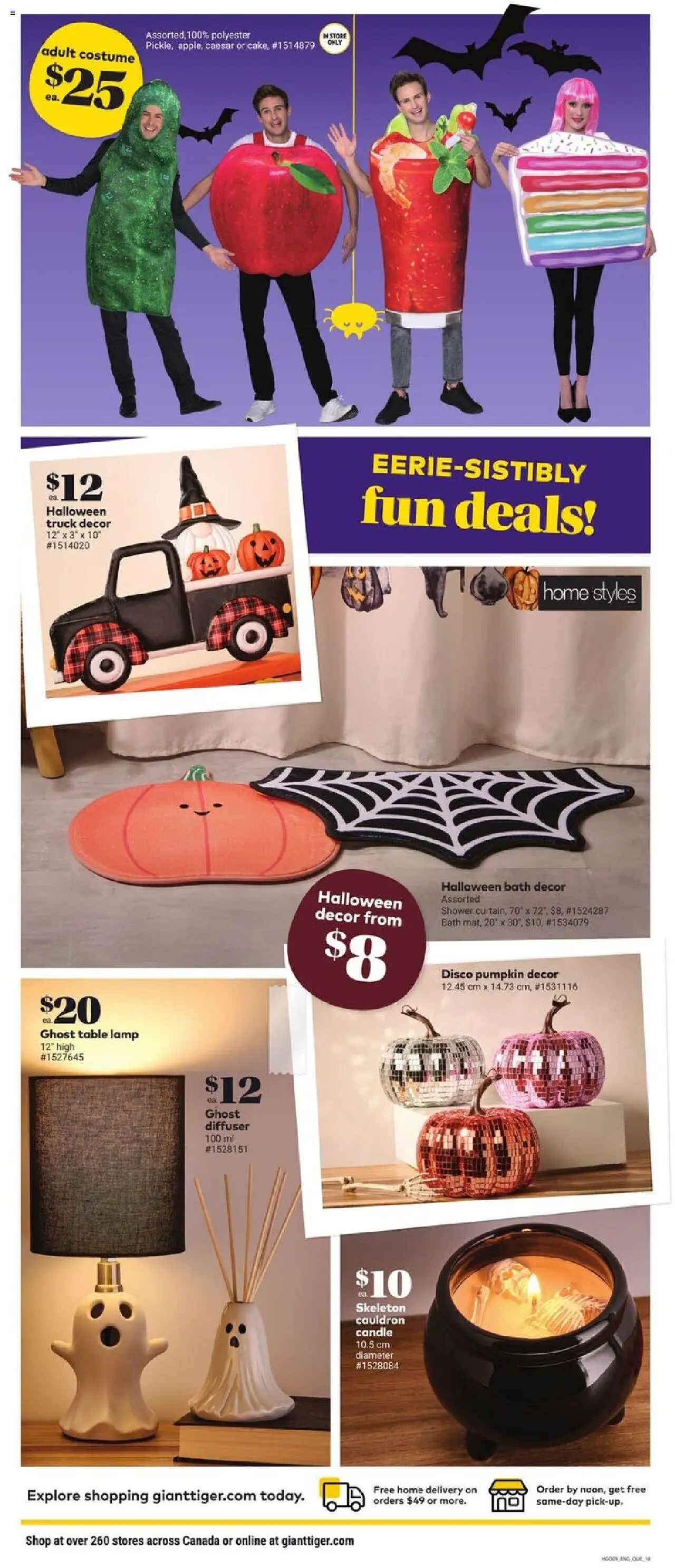 Giant Tiger flyer valid from 01.10.2025 | Page: 12 | Products: Table, Shoes, Shower, Pumpkin
