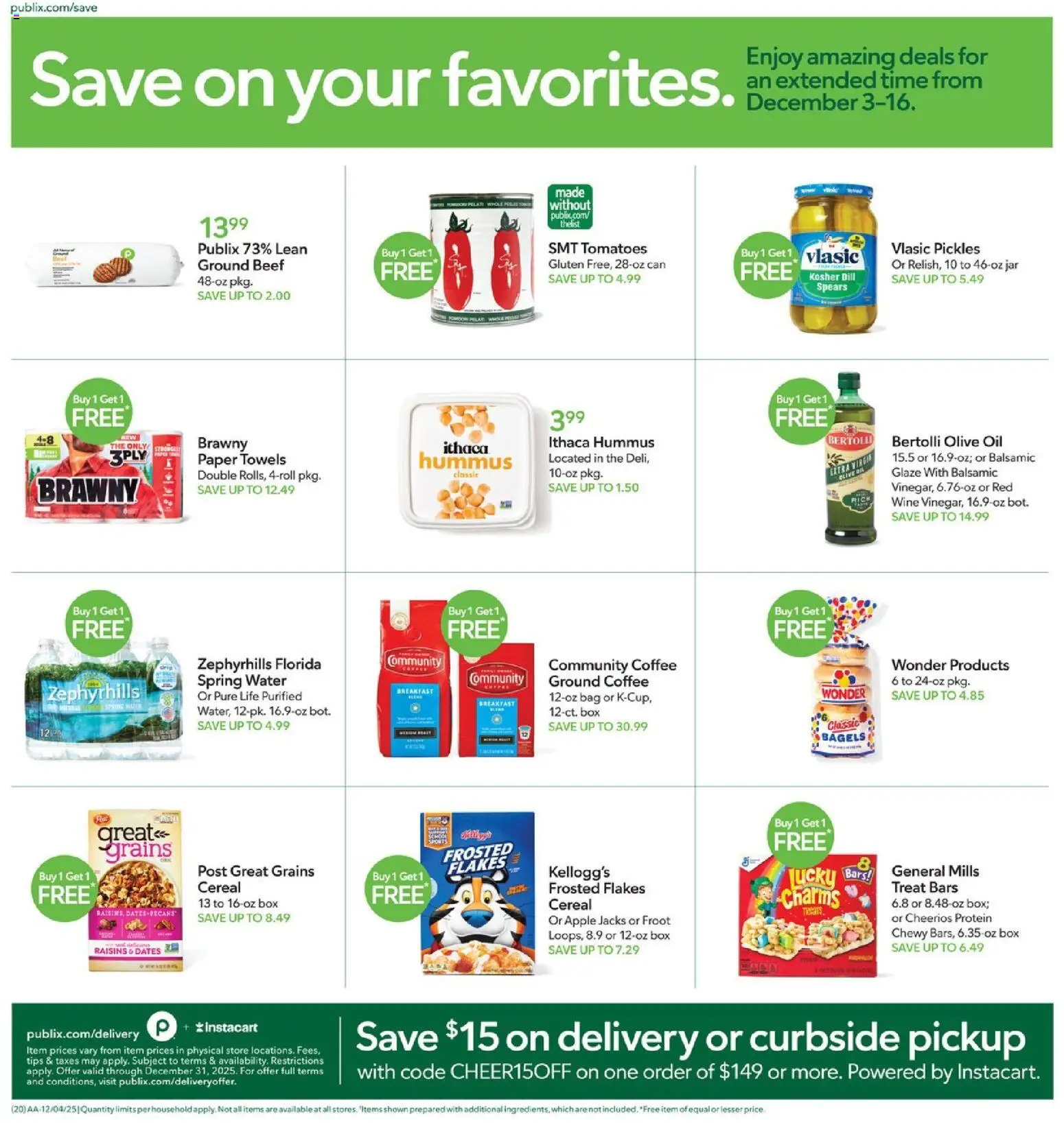 Publix Weekly Ad - valid from 10.12.2025 | Page: 21 | Products: Coffee, Wine, Flakes, Jacks