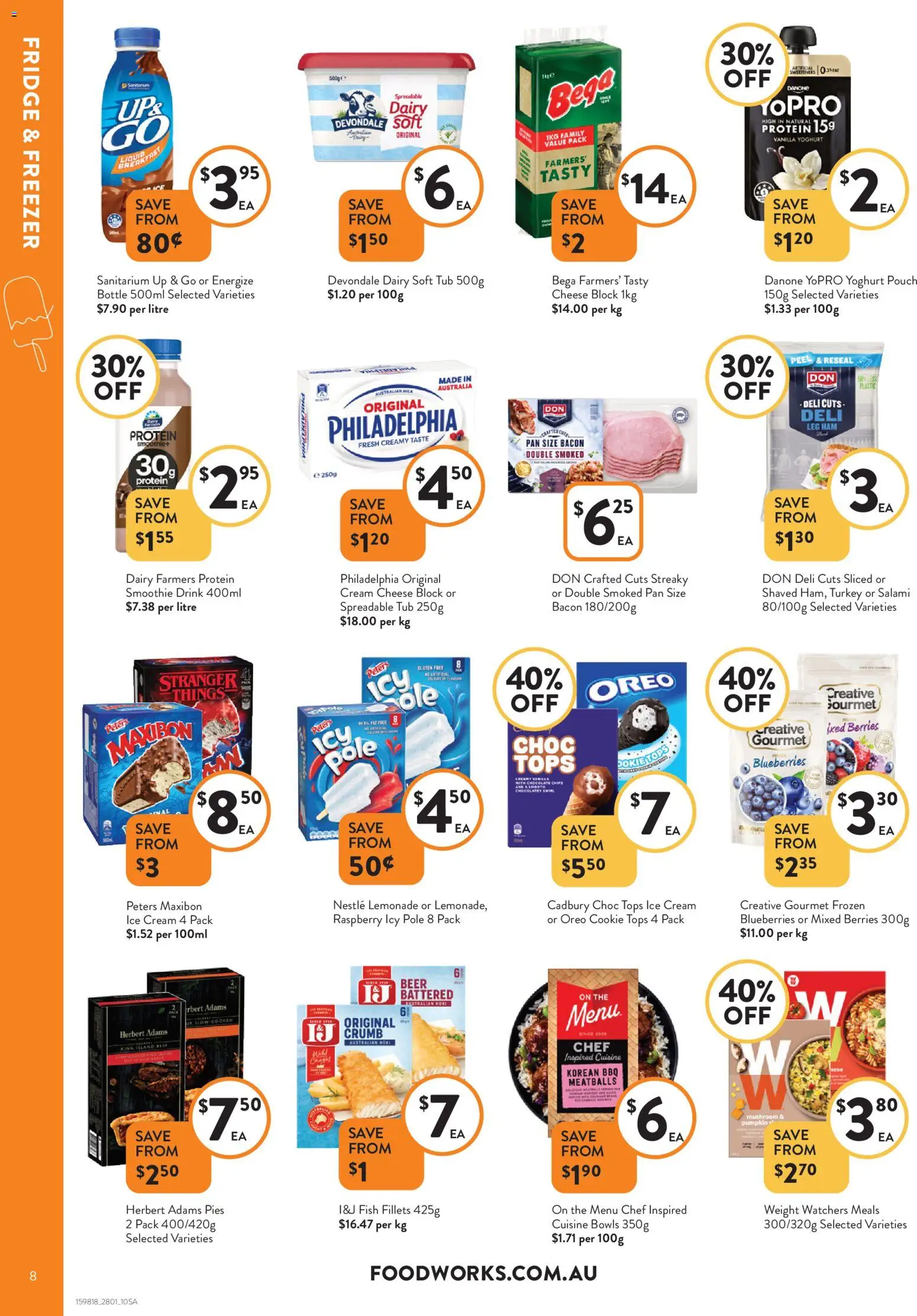 Foodworks catalogue - valid from 28.01.2026 | Page: 8 | Products: Dairy, Peel, Fish, Turkey