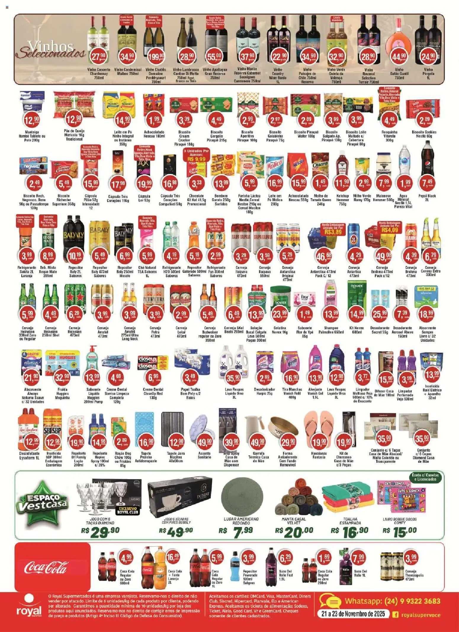 Royal Supermercados Folheto - válido de 21.11.2025 | Página: 2 | Produtos: Tira manchas, Alvejante, Livro, Kit Kat