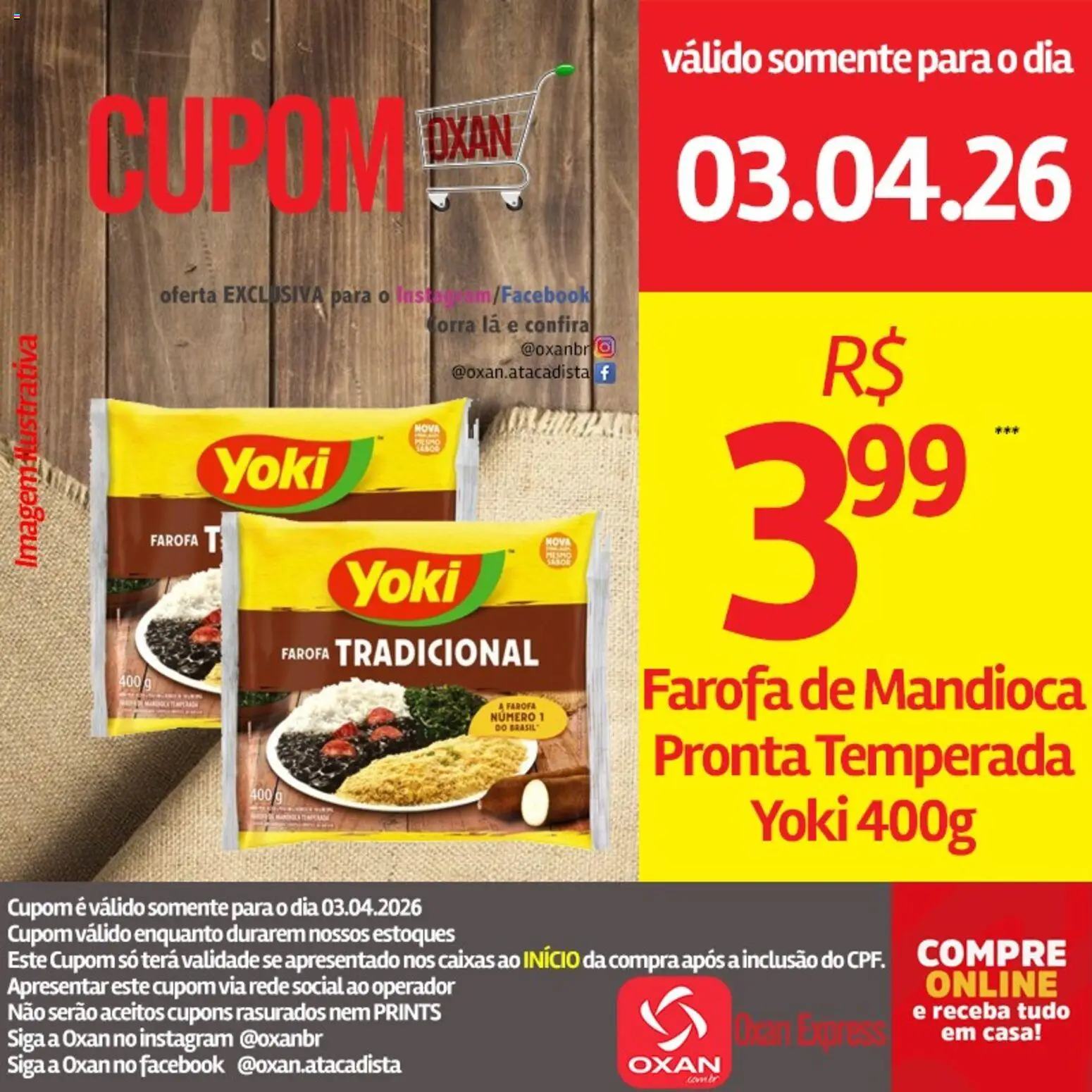 Oxan Atacadista Folheto - válido de 03.04.2026 | Página: 14 | Produtos: Mandioca, Farofa