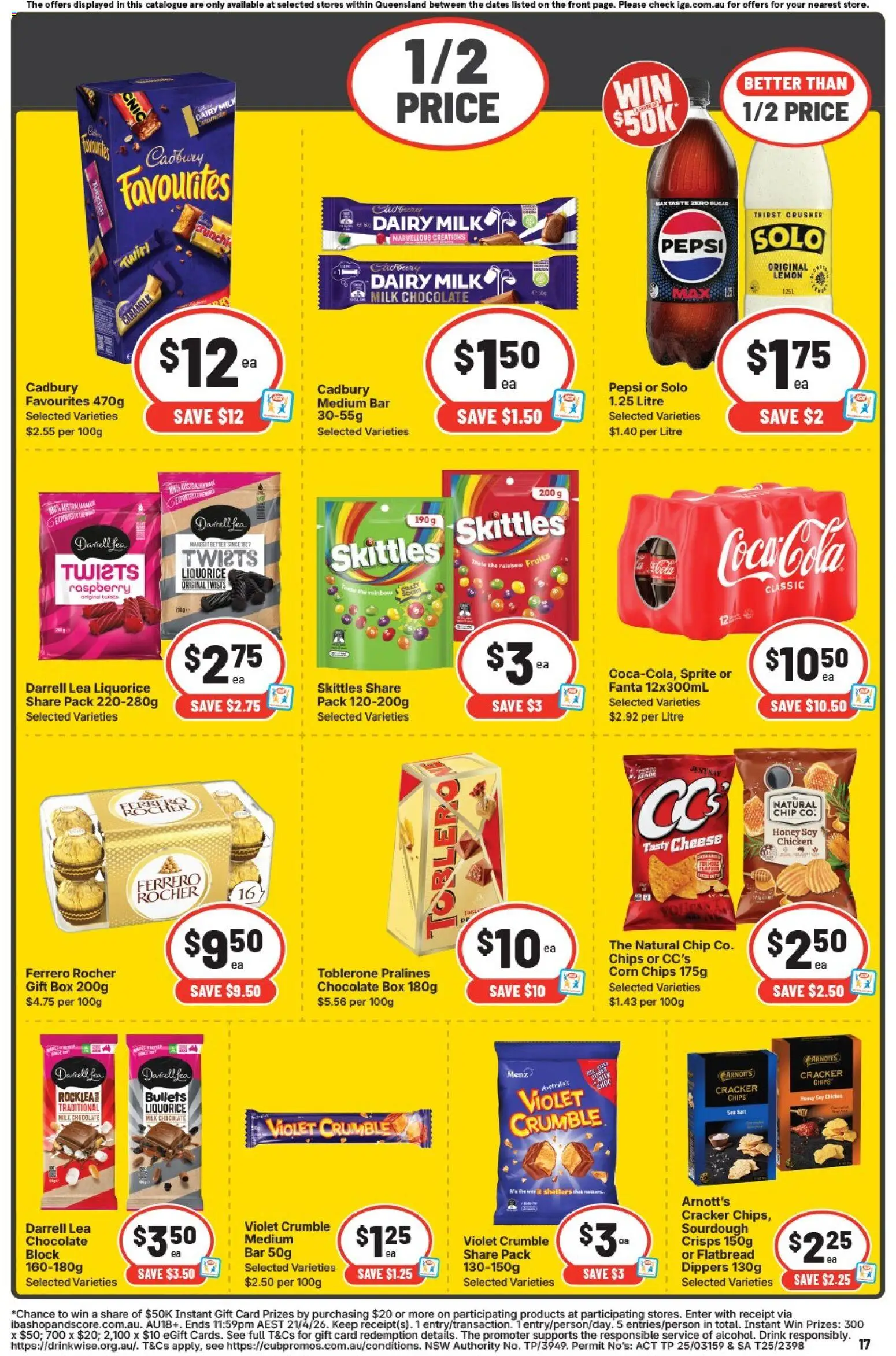 IGA catalogue - valid from 18.03.2026 | Page: 15 | Products: Donuts, Chocolate, Ham, Pork